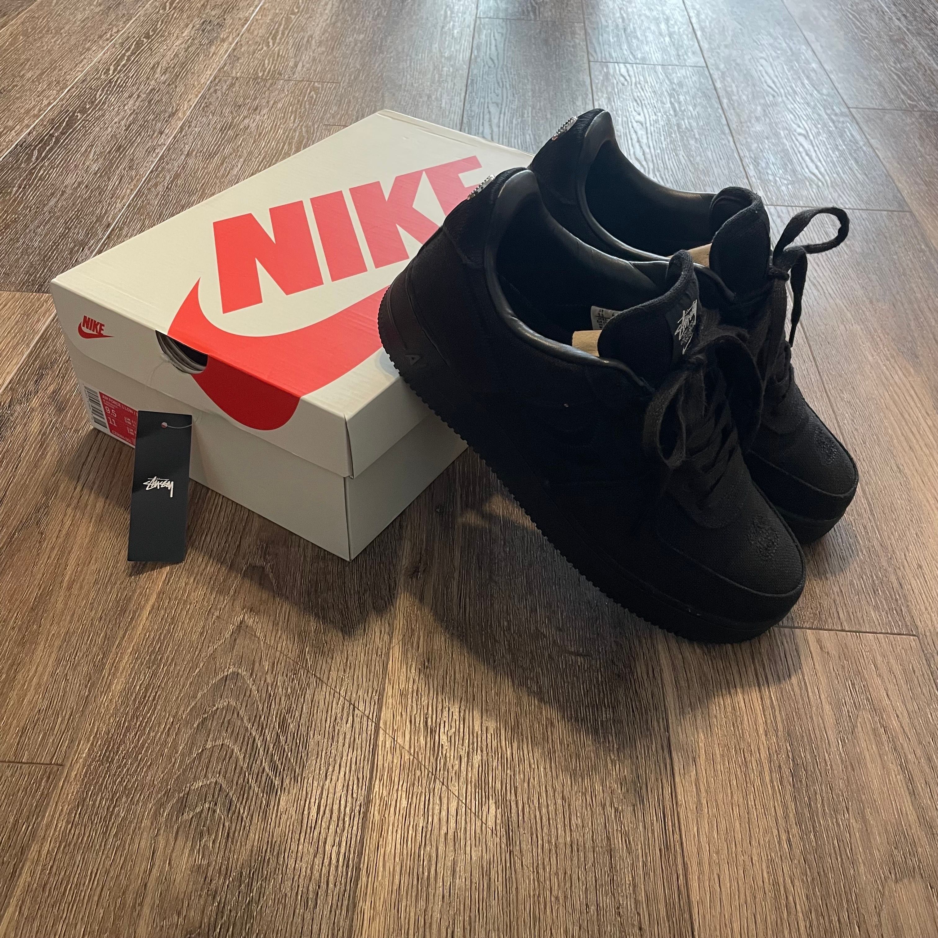 Stussy × Nike Air Force 1 Low "Triple Black"