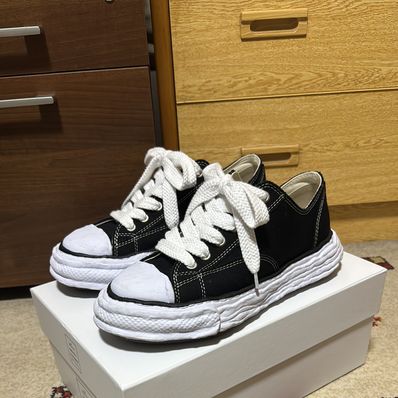 Maison MIHARA YASUHIRO PETERSON 23 OG Sole Canvas Low-top Sneaker "Black" (A11FW702)