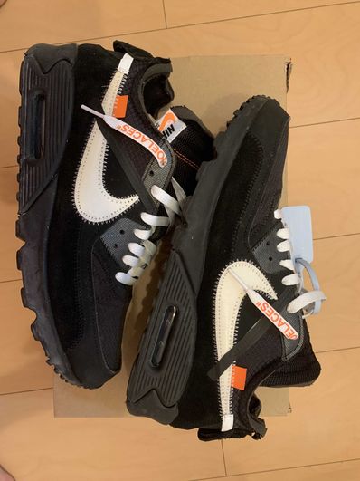 Off-White × Nike Air Max 90 "Black/Black-Cone-White"
