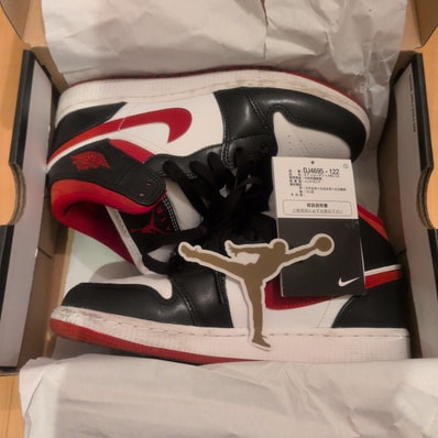 Nike GS Air Jordan 1 Mid "White/Gym Red/Black"