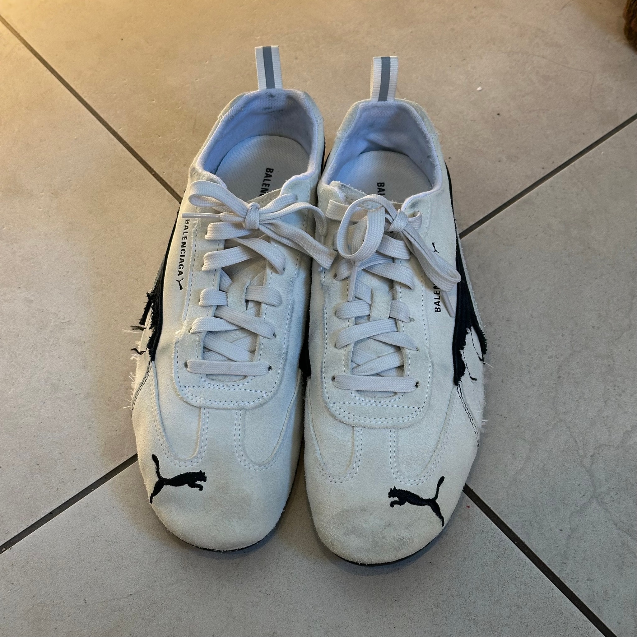 BALENCIAGA × Puma Speedcat Suede "White/Black"