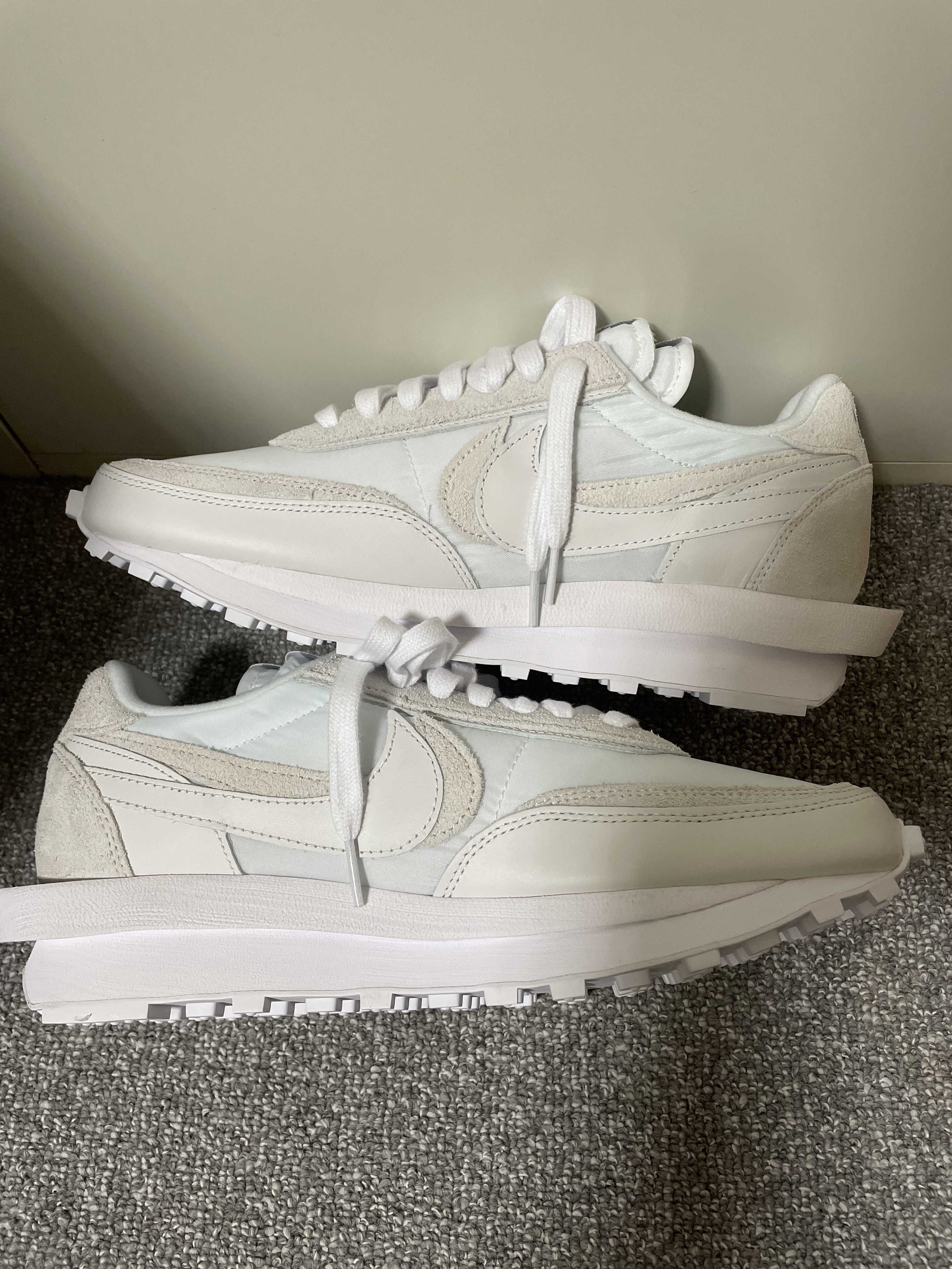 sacai × Nike LDV Waffle "Triple White"