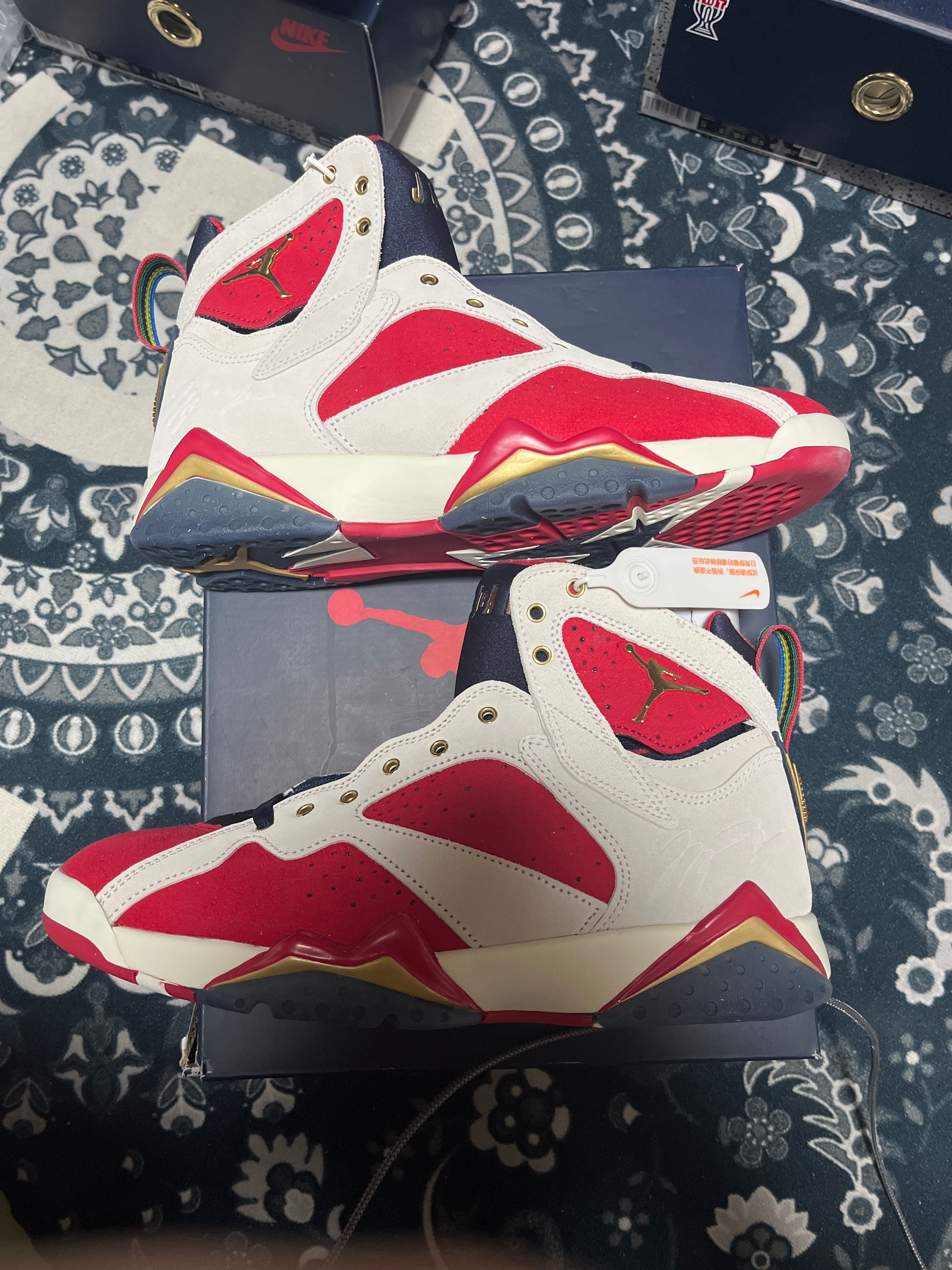 Trophy Room × Nike Air Jordan 7 "True Red and Obsidian"