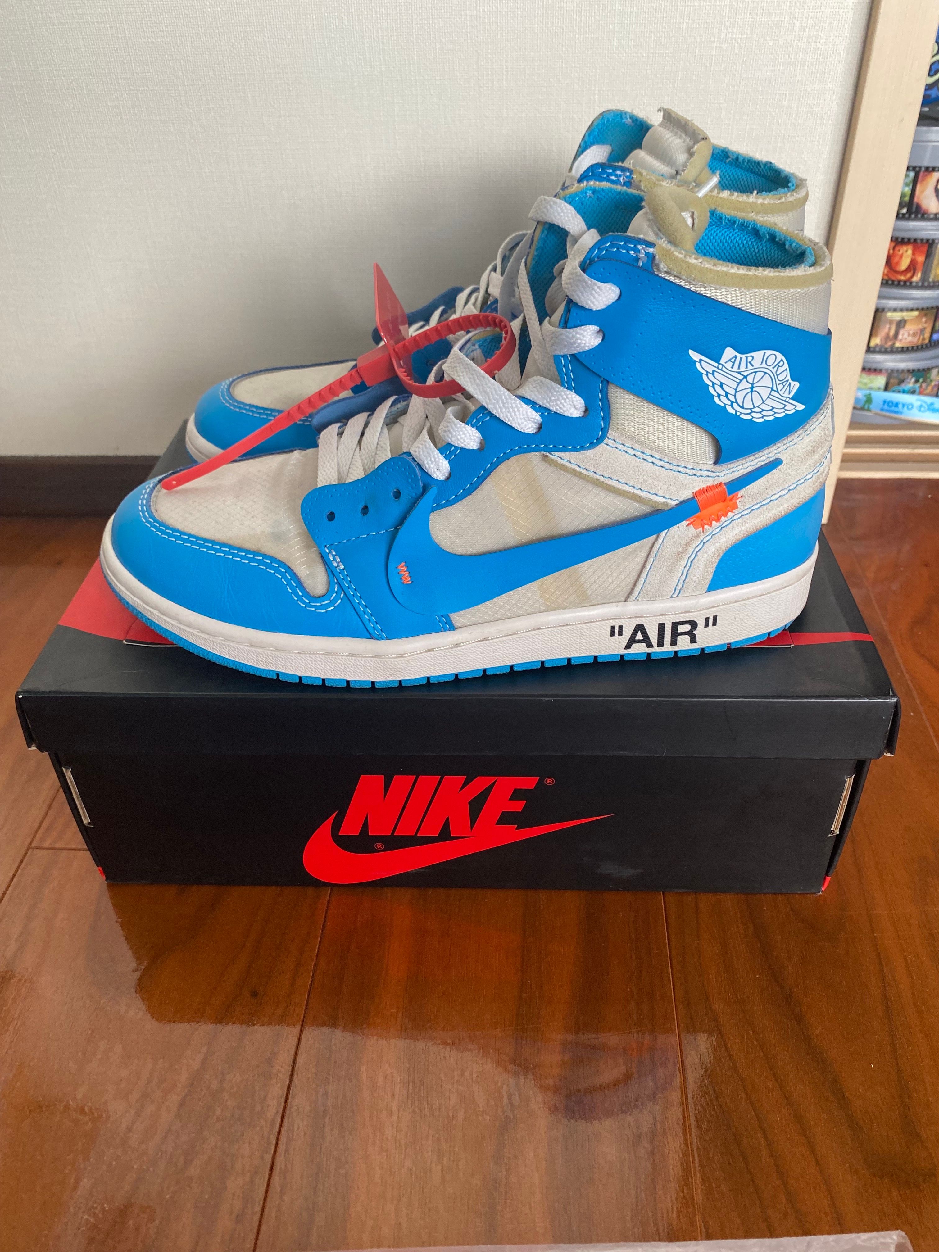 Off-White × Nike Air Jordan 1 High UNC "White/Dark Powder Blue"