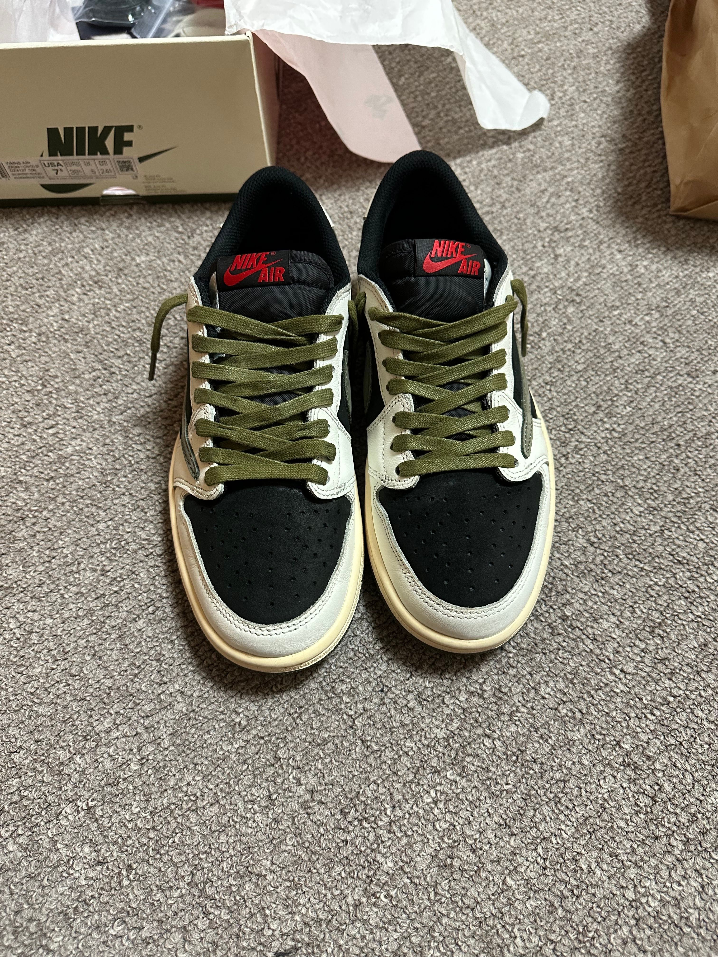 Travis Scott × Nike Women's Air Jordan 1 Low OG "Medium Olive"
