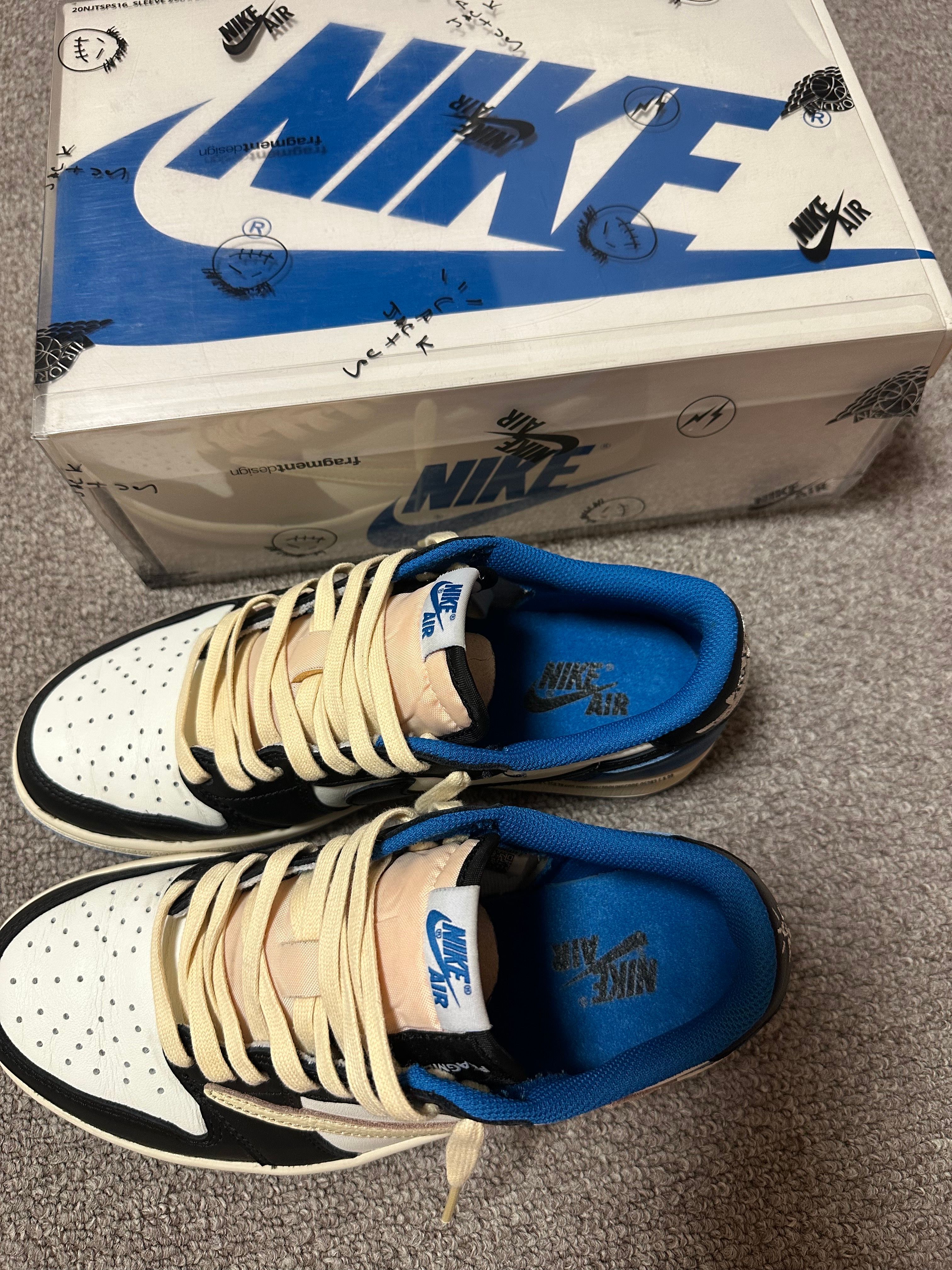 Travis Scott × fragment design × Nike Air Jordan 1 Low OG SP "Military Blue"