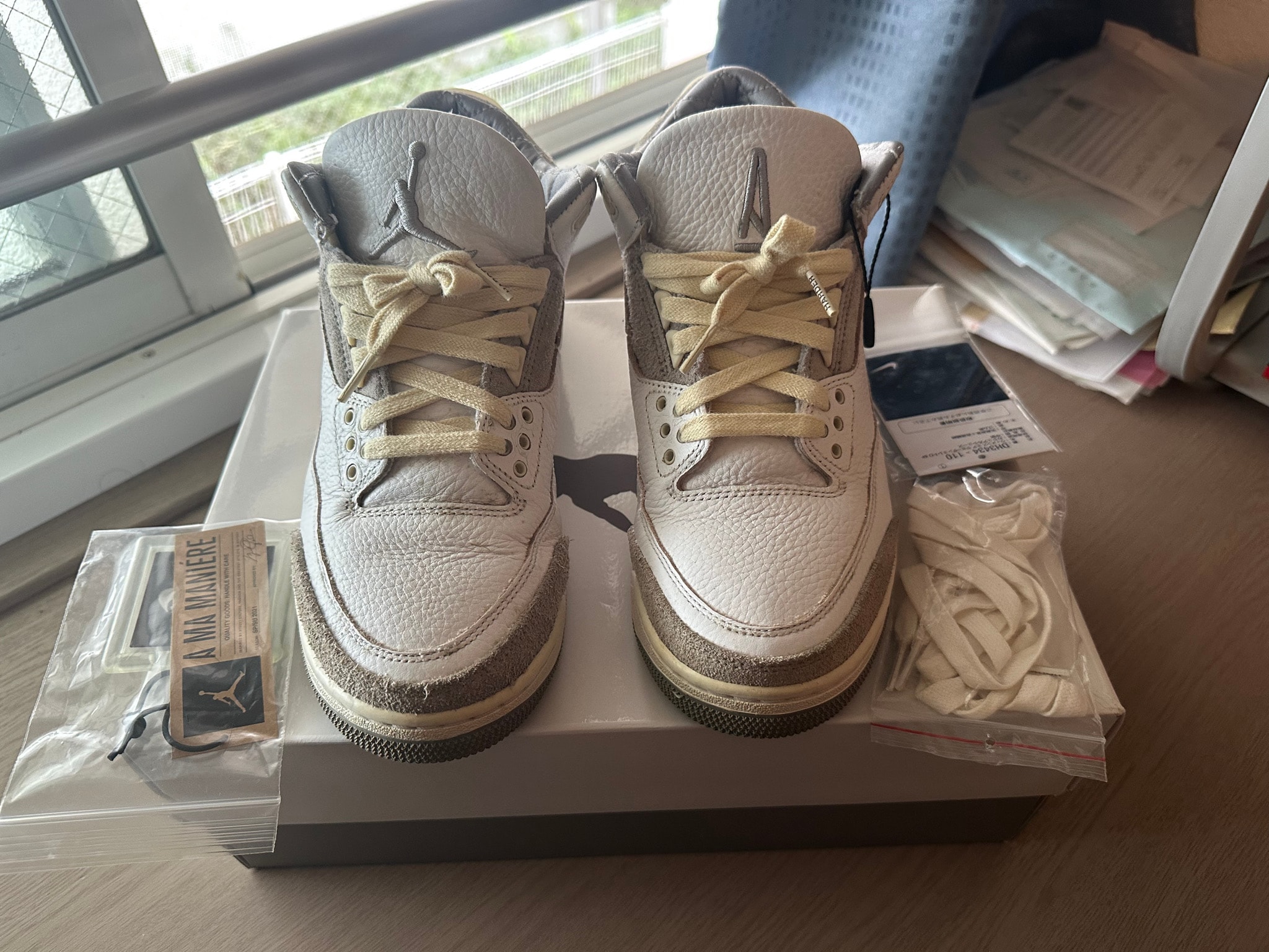 A Ma Maniere × Nike Women's Air Jordan 3 Retro SP "White/Medium Grey Violet Ore"