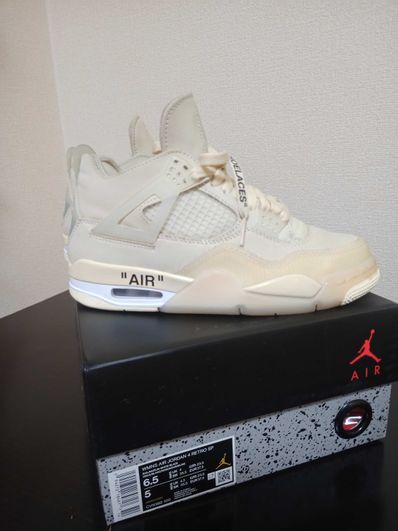 Off-White × Nike Women's Air Jordan 4 SP "Sail"