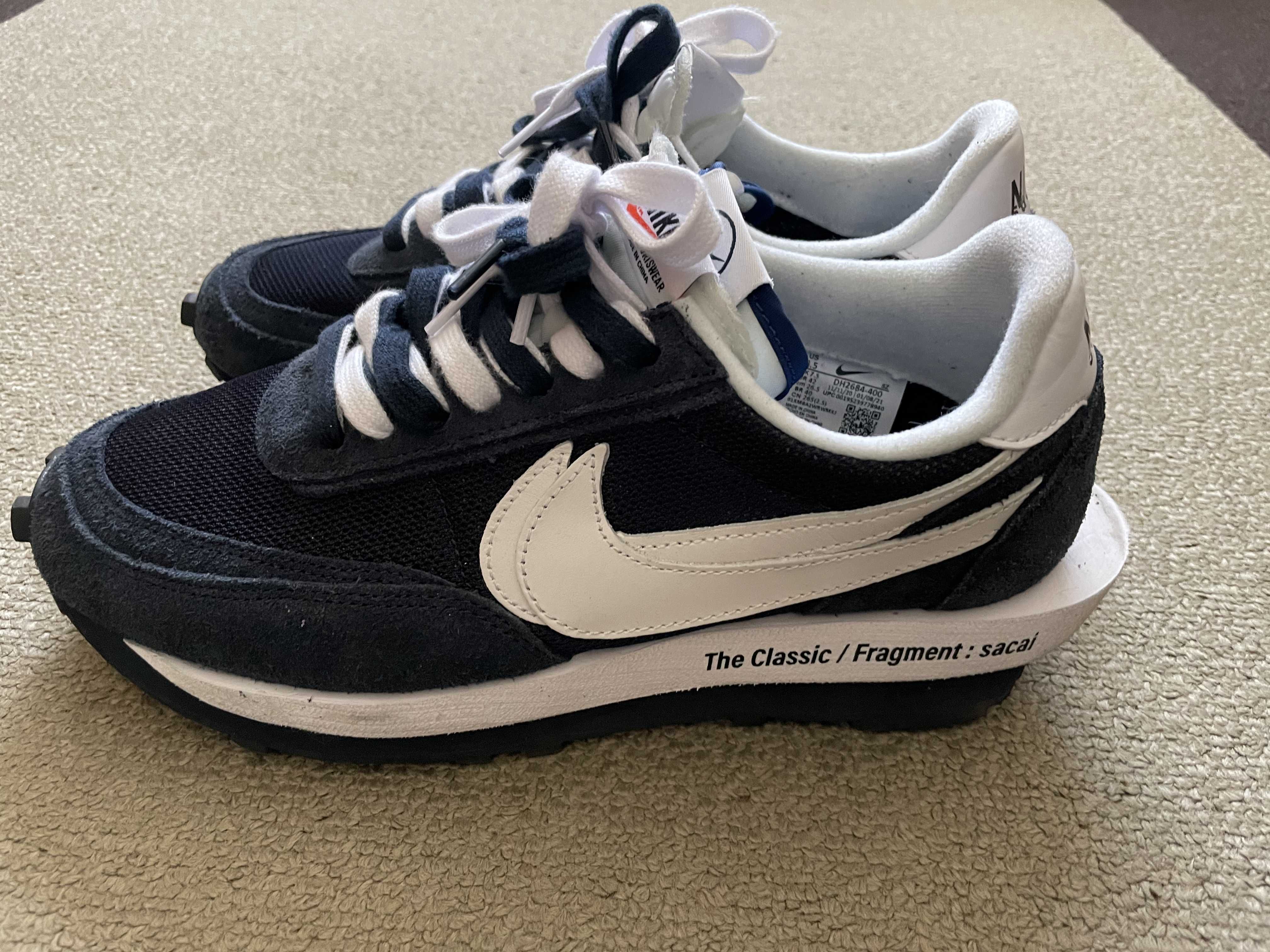 Fragment × sacai × Nike LD Waffle "Blackended Blue"