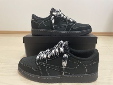 Travis Scott × Nike Air Jordan 1 Low OG SP "Black Phantom"