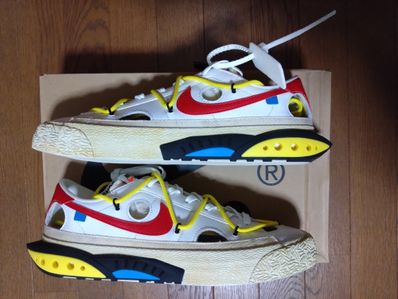 Off-White × Nike Blazer Low "White and University Red"