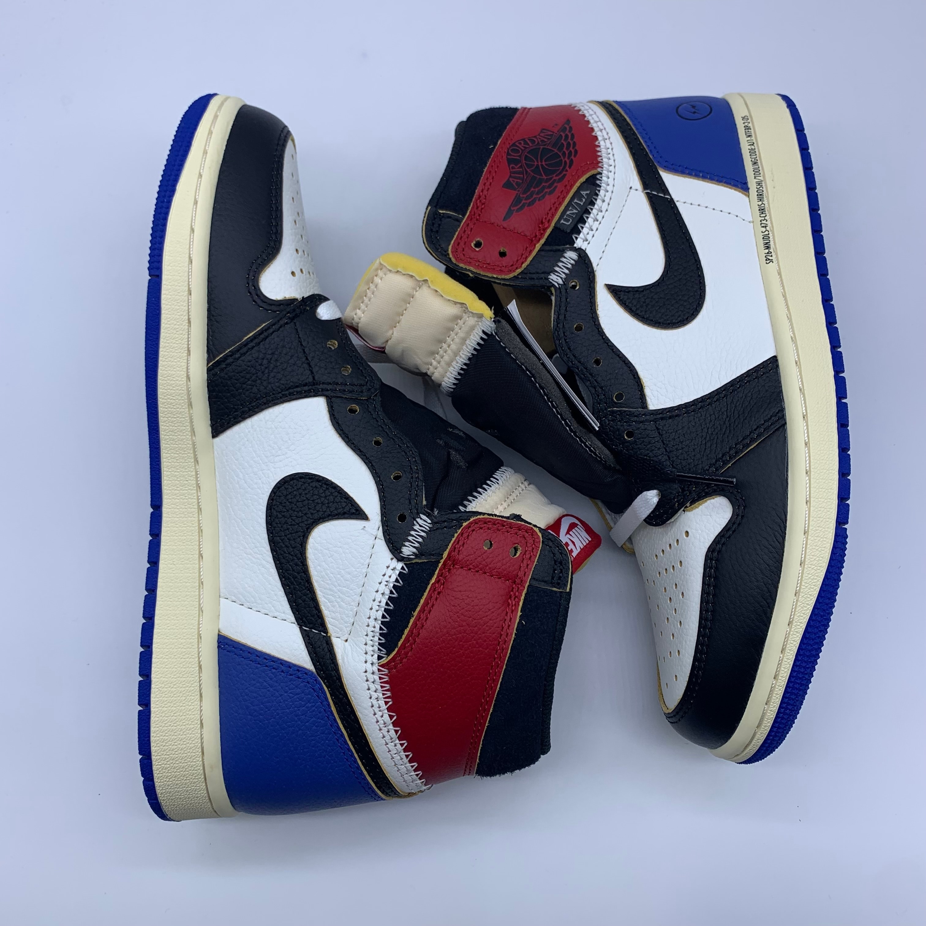 fragment design × UNION × Nike Air Jordan 1 High OG "Black/Varsity Red"