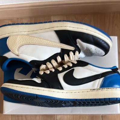 Travis Scott × fragment design × Nike Air Jordan 1 Low OG SP "Military Blue"