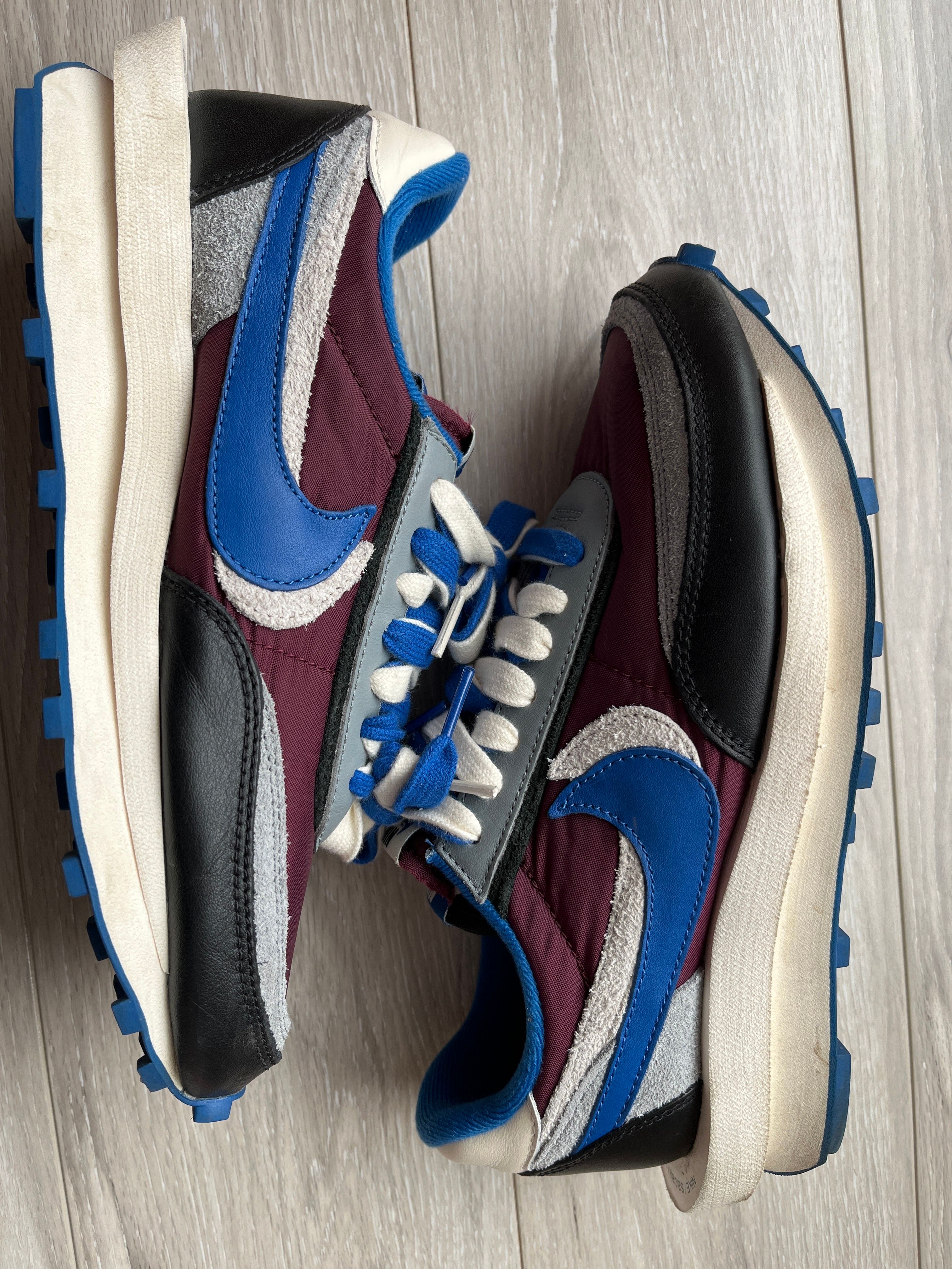 UNDERCOVER × sacai × Nike LD Waffle "Night Maroon/Pale Ivory-Ground Grey-Team Royal"