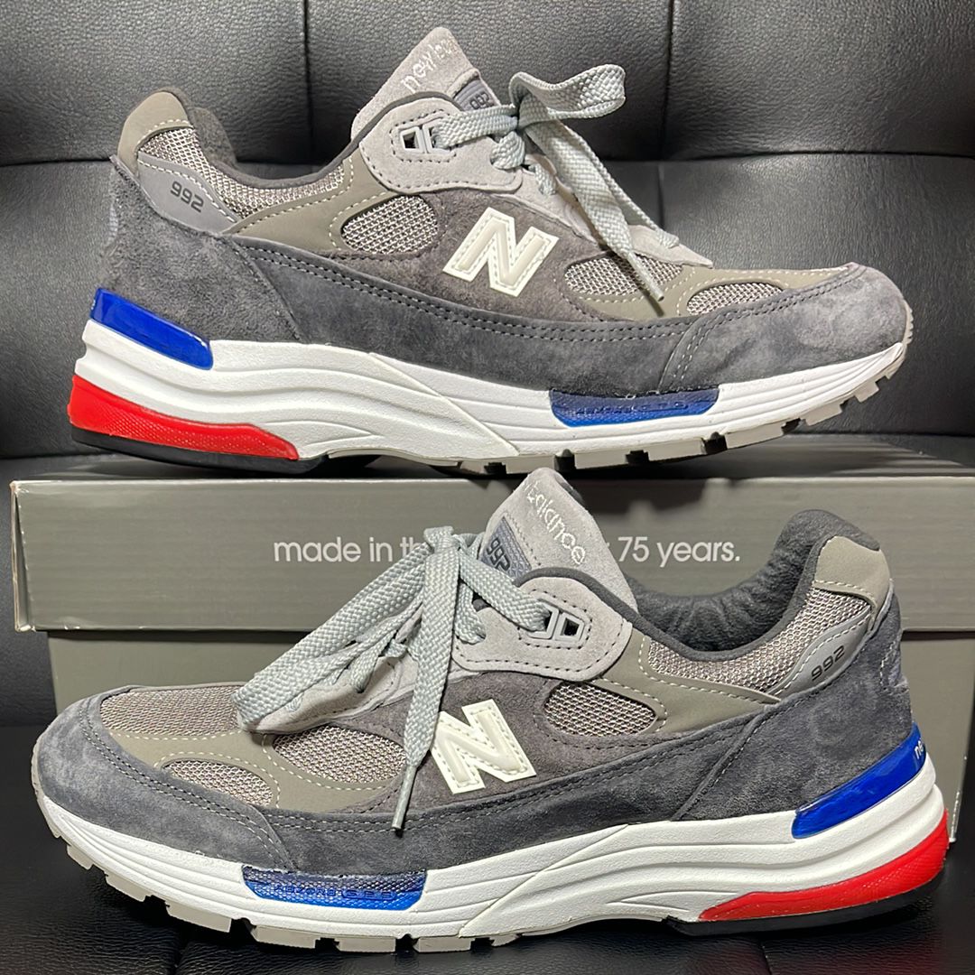 New Balance 992 "GRAY/BLUE/RED"