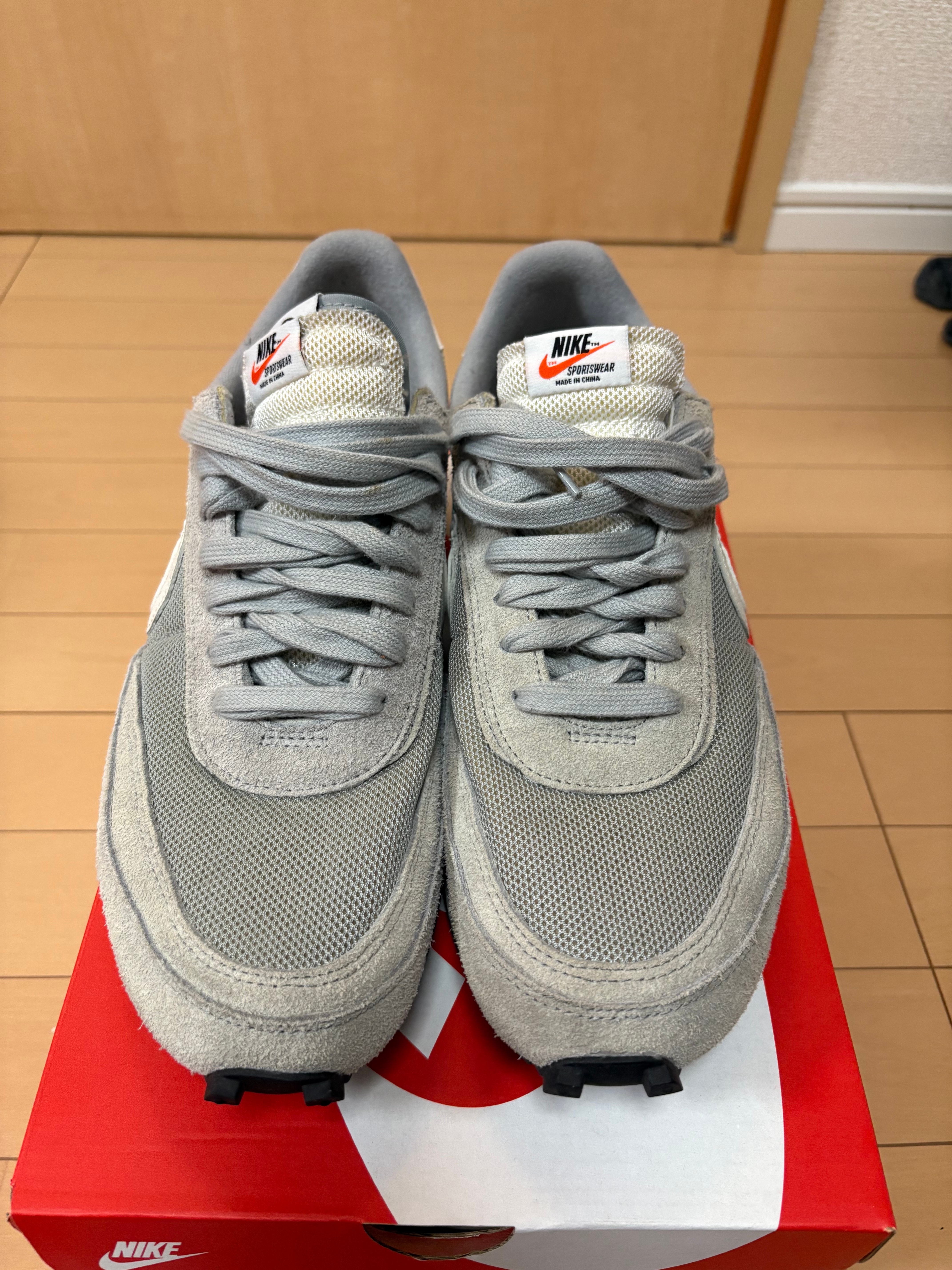 fragment design × sacai × Nike LD Waffle "Light Smoke Grey"