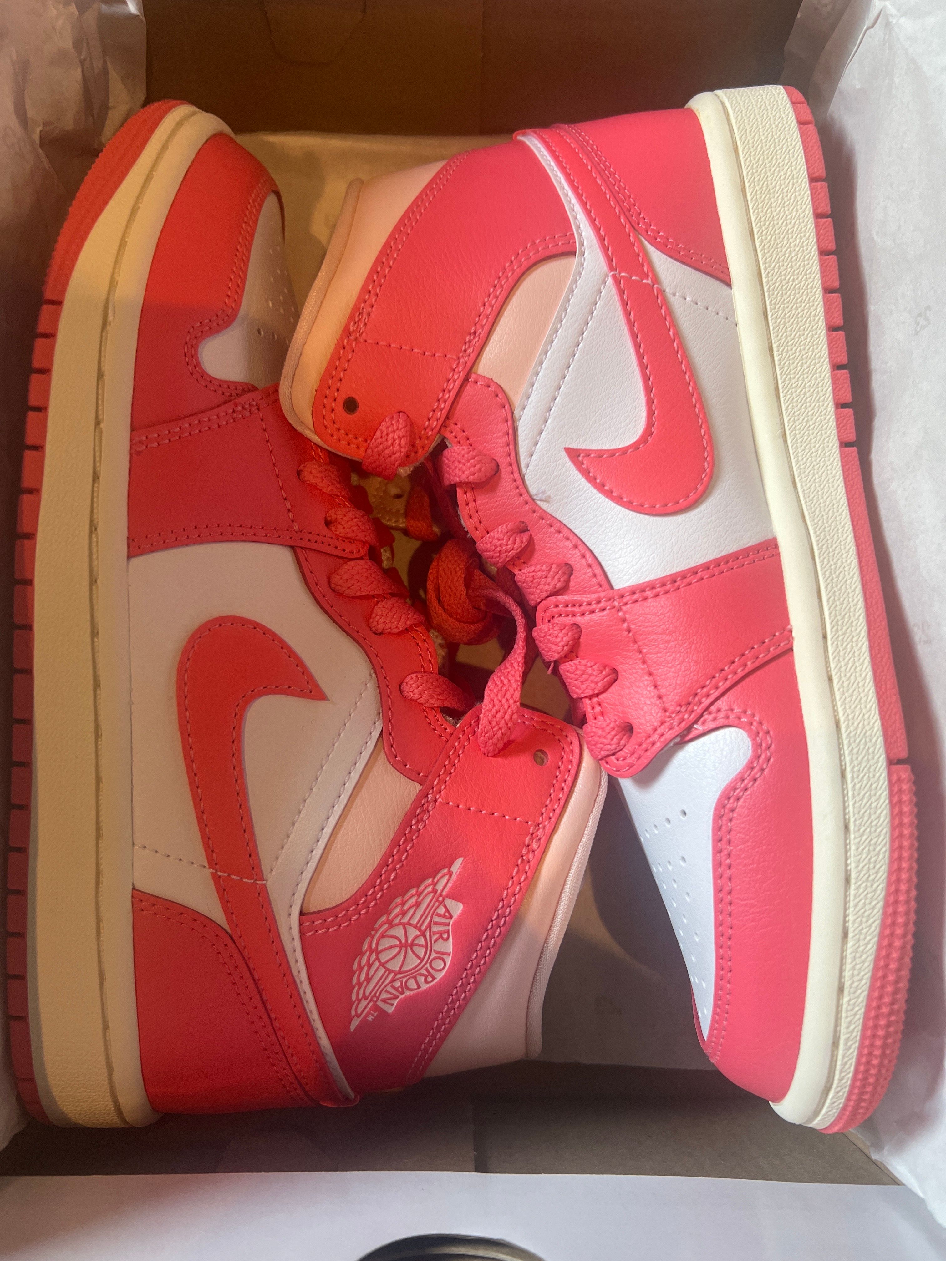 Nike Women's Air Jordan 1 Mid "Strawberries and Cream"