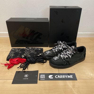 Travis Scott × Nike Air Jordan 1 Low OG SP "Black Phantom"