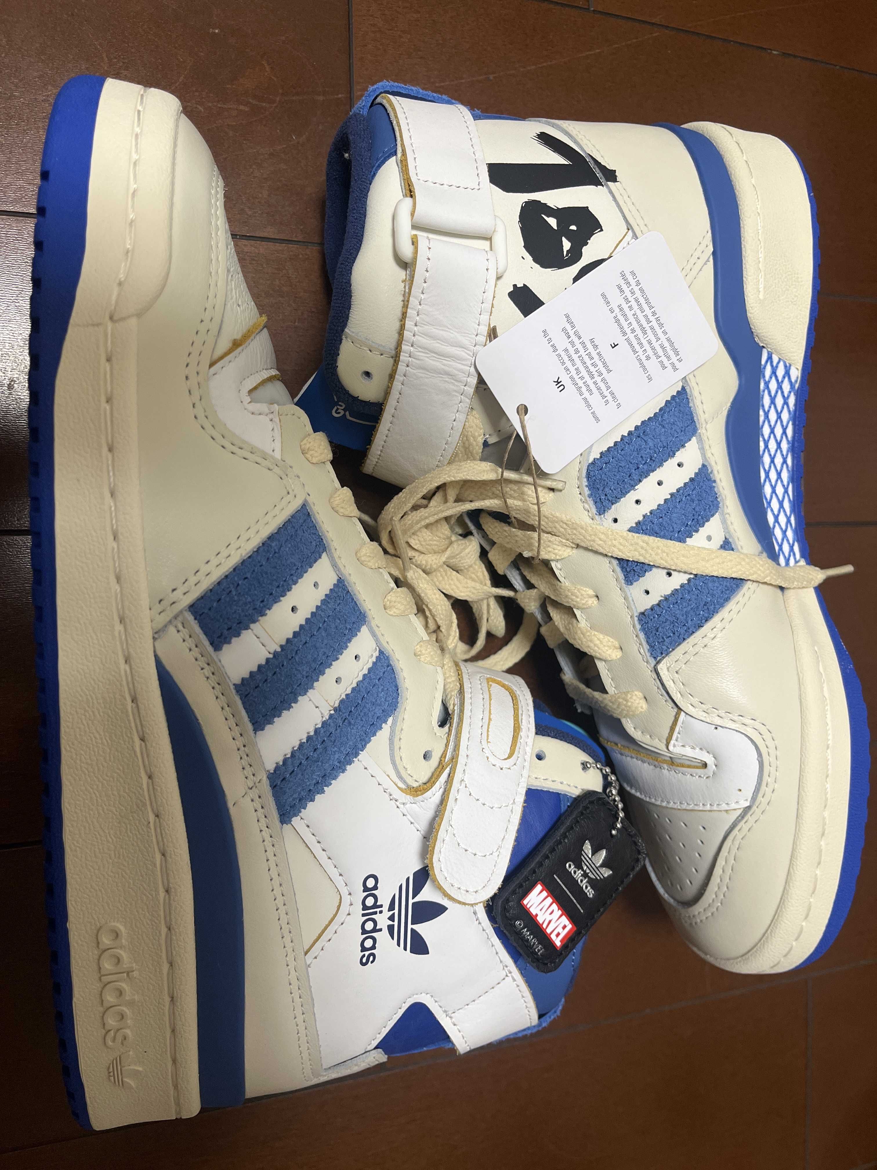 adidas Forum 84 High Blue Thread "Off White-Bright Blue/Footwear White"