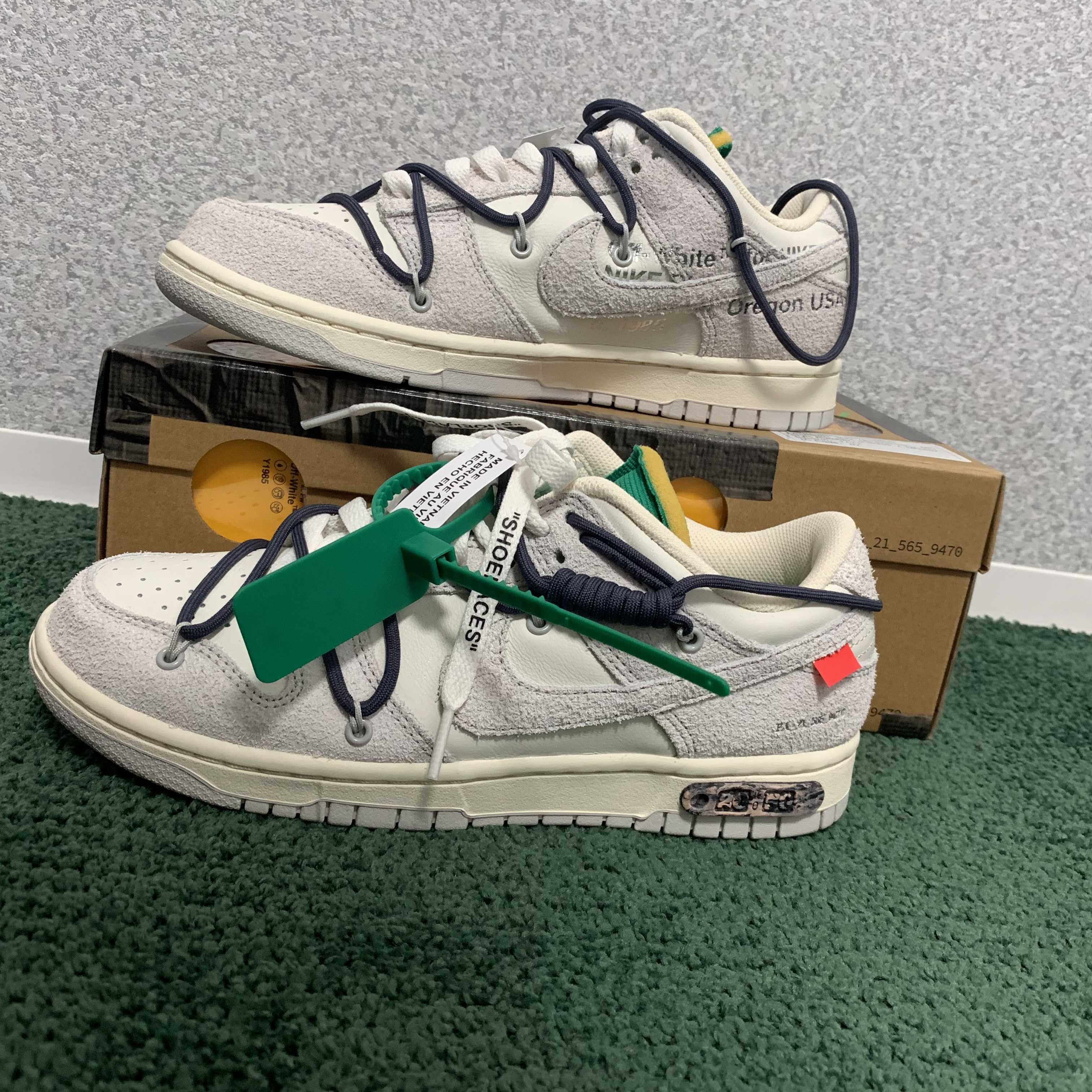 Off-White × Nike Dunk Low "Sail/Neutral Grey/Gridiron"