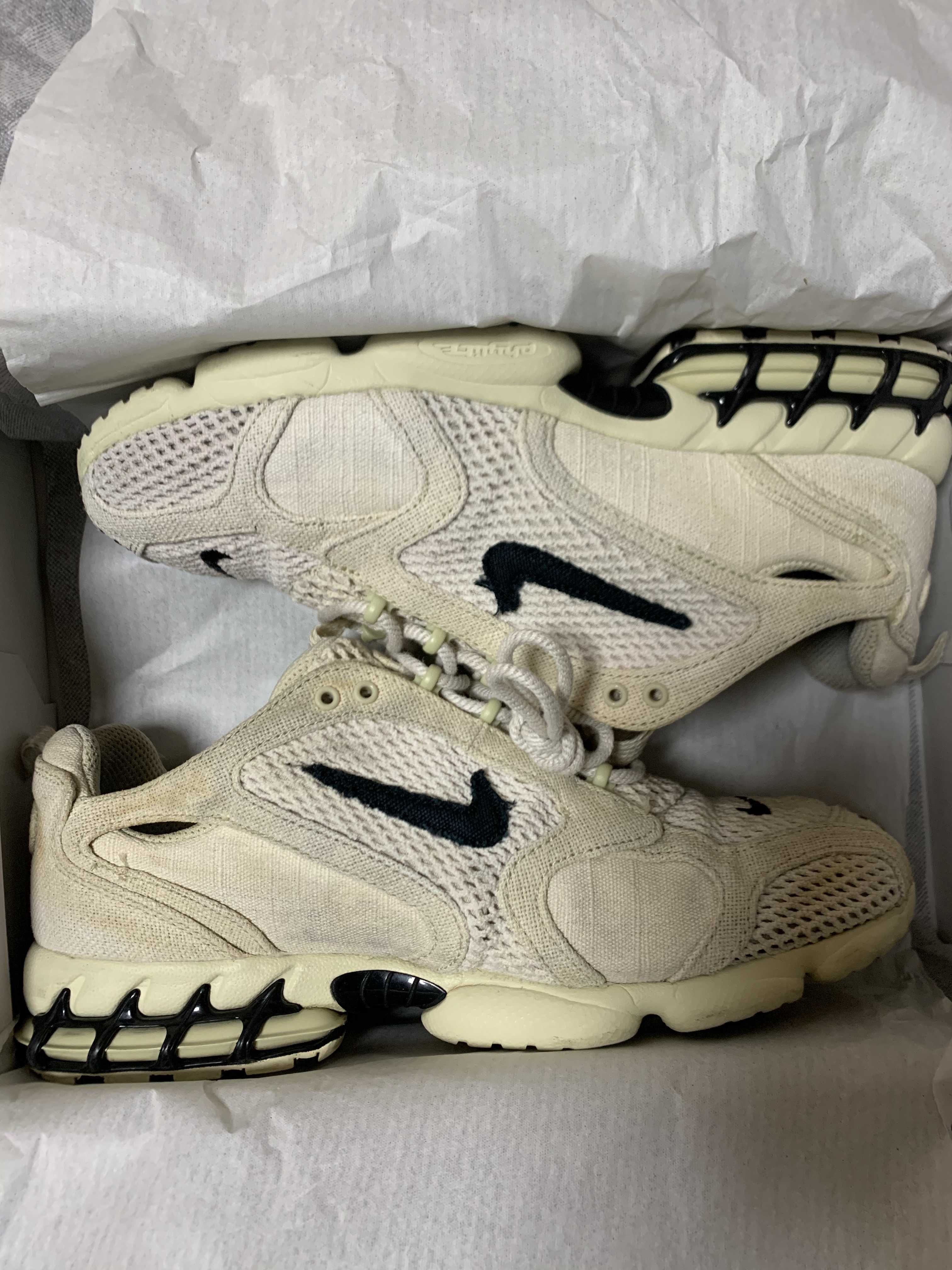 Stussy × Nike Air Zoom Spiridon CG 2 "Fossil/Black"