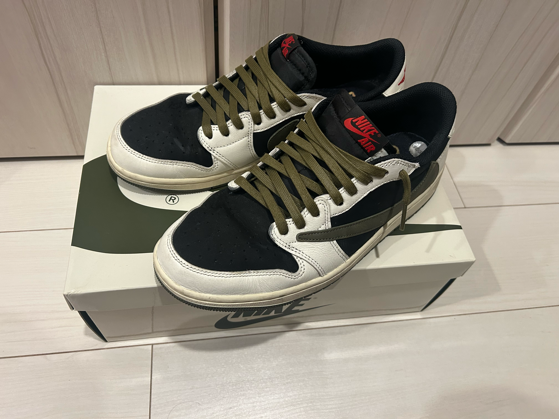 Travis Scott × Nike Women's Air Jordan 1 Low OG "Medium Olive"
