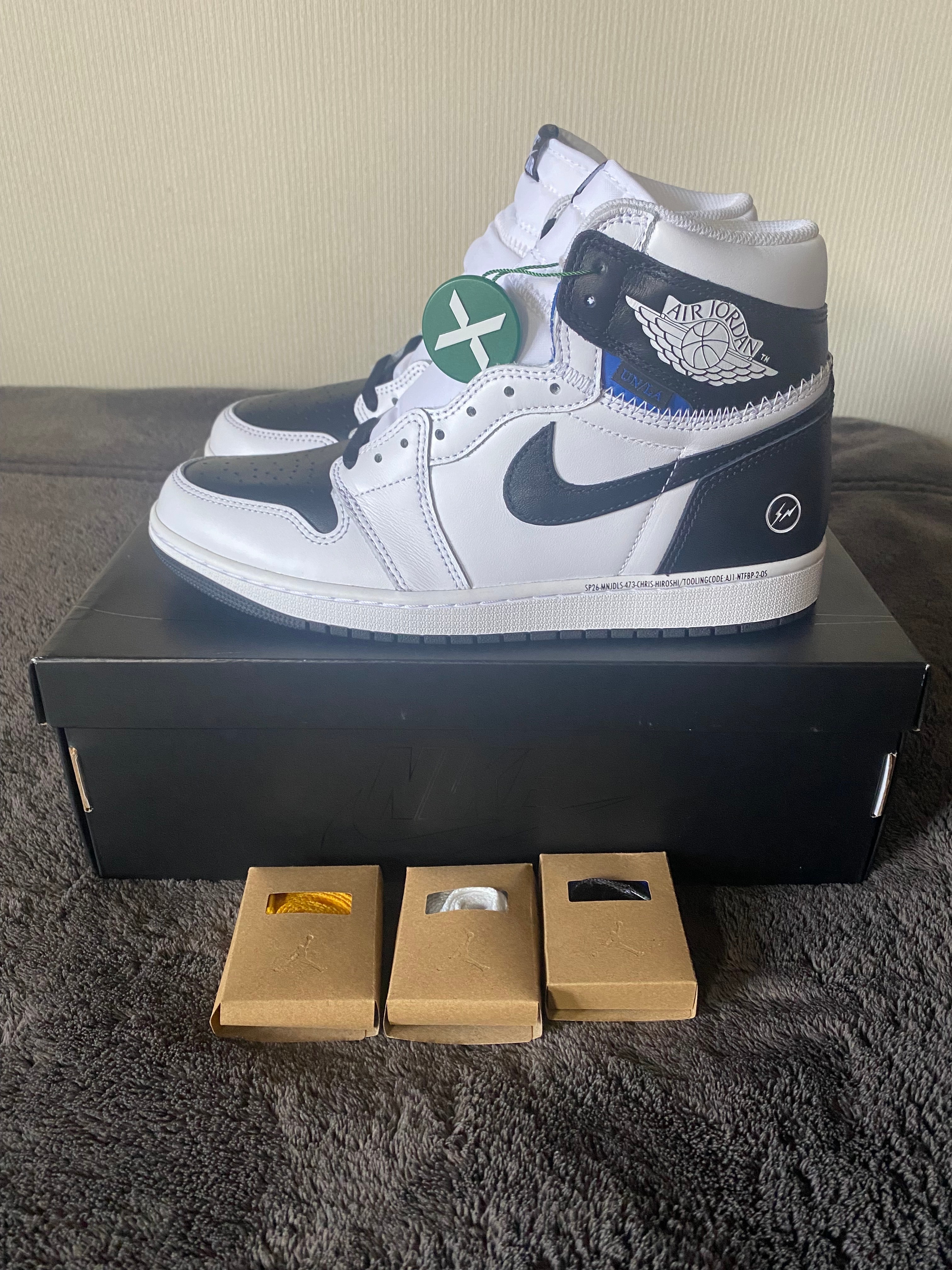 fragment design × UNION × Nike Air Jordan 1 Retro High OG "Black/White"