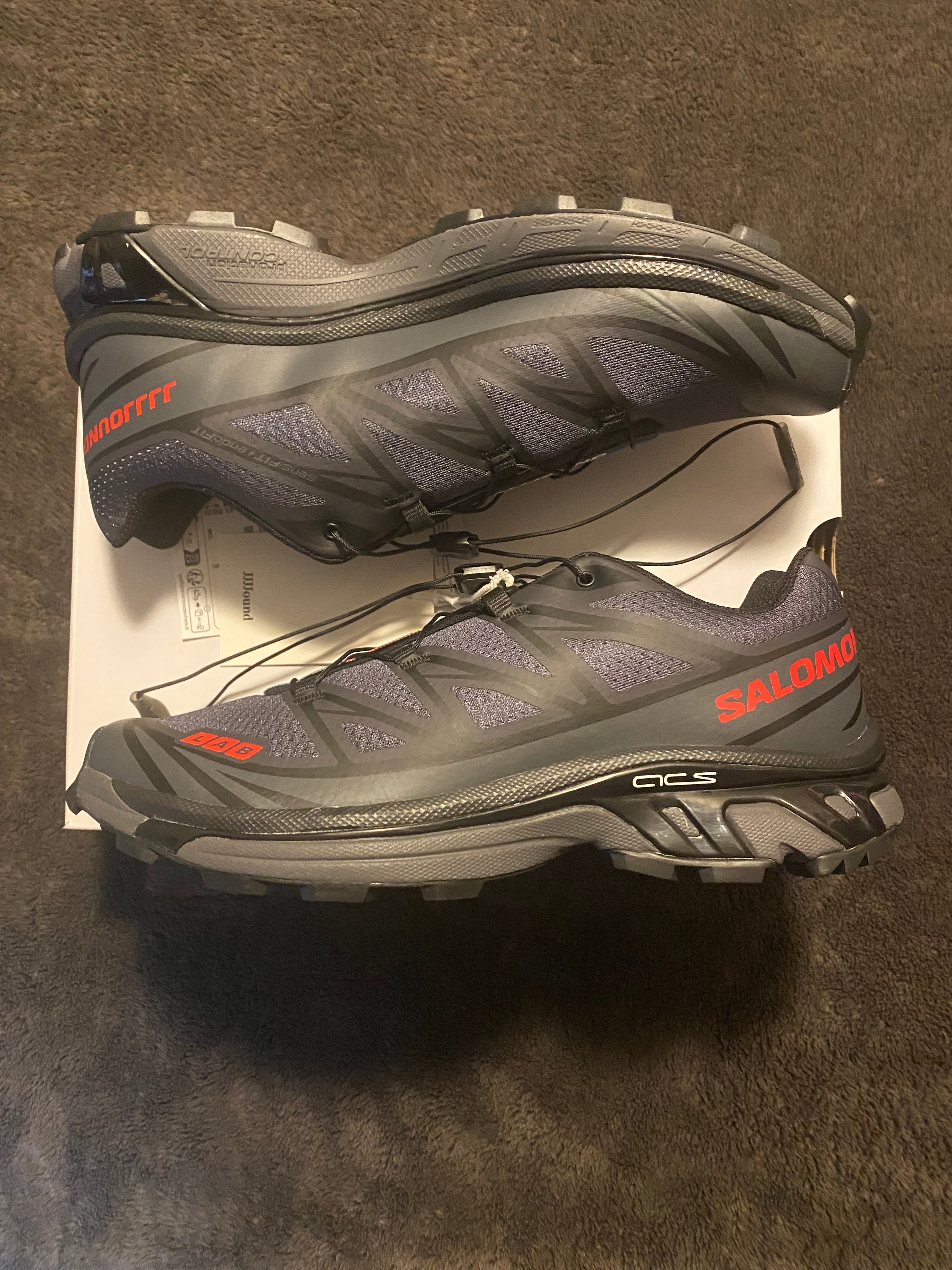 JJJJound × Salomon XT-6 "Ebony/Black/Fiery Red"