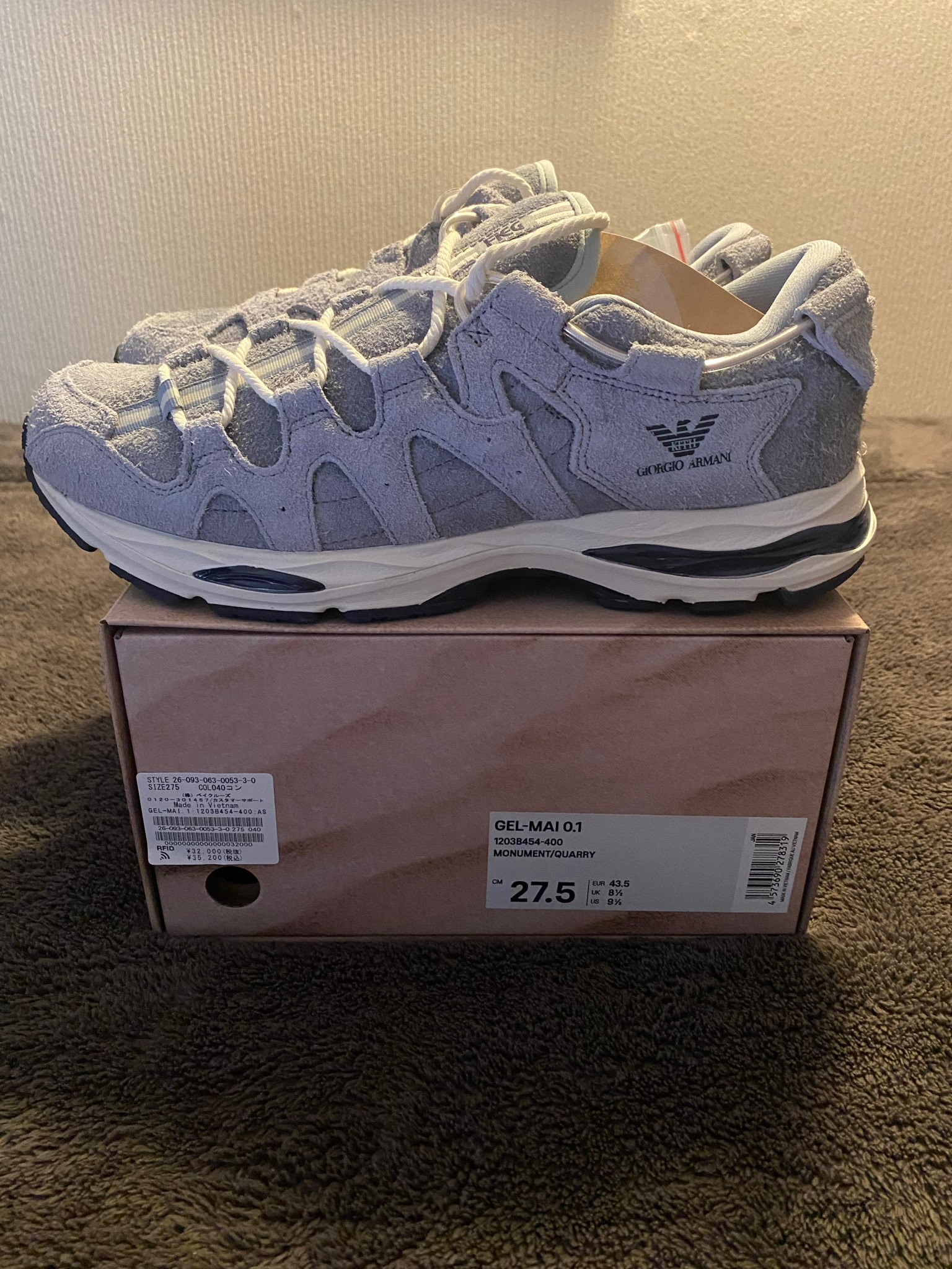 KITH × Giorgio Armani × Asics Gel-Mai 0.1 "Monument/Quarry"