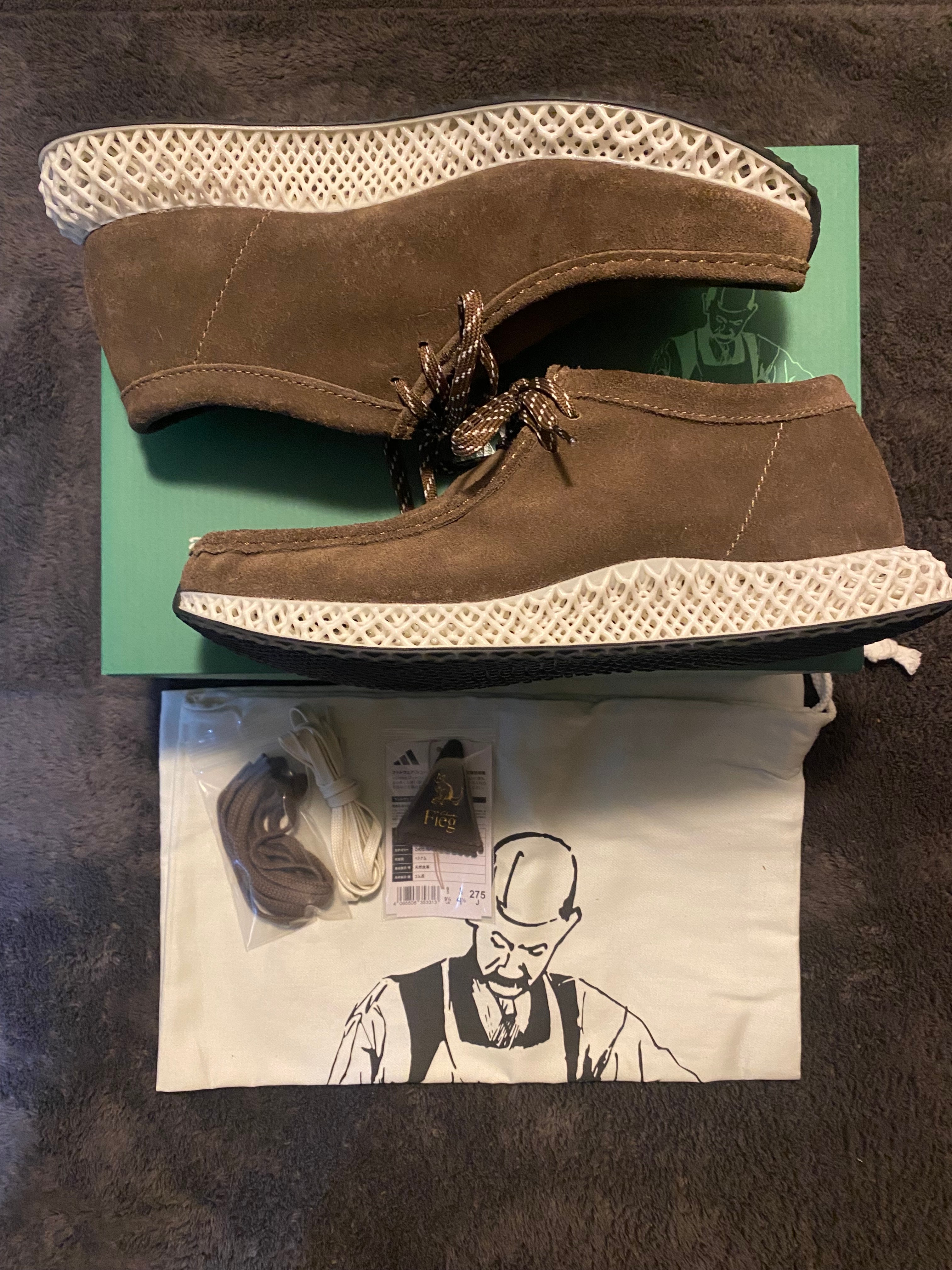 KITH Ronnie Fieg × adidas × Clarks 8th Street 4D Wallabee "Dark Grey Suede"