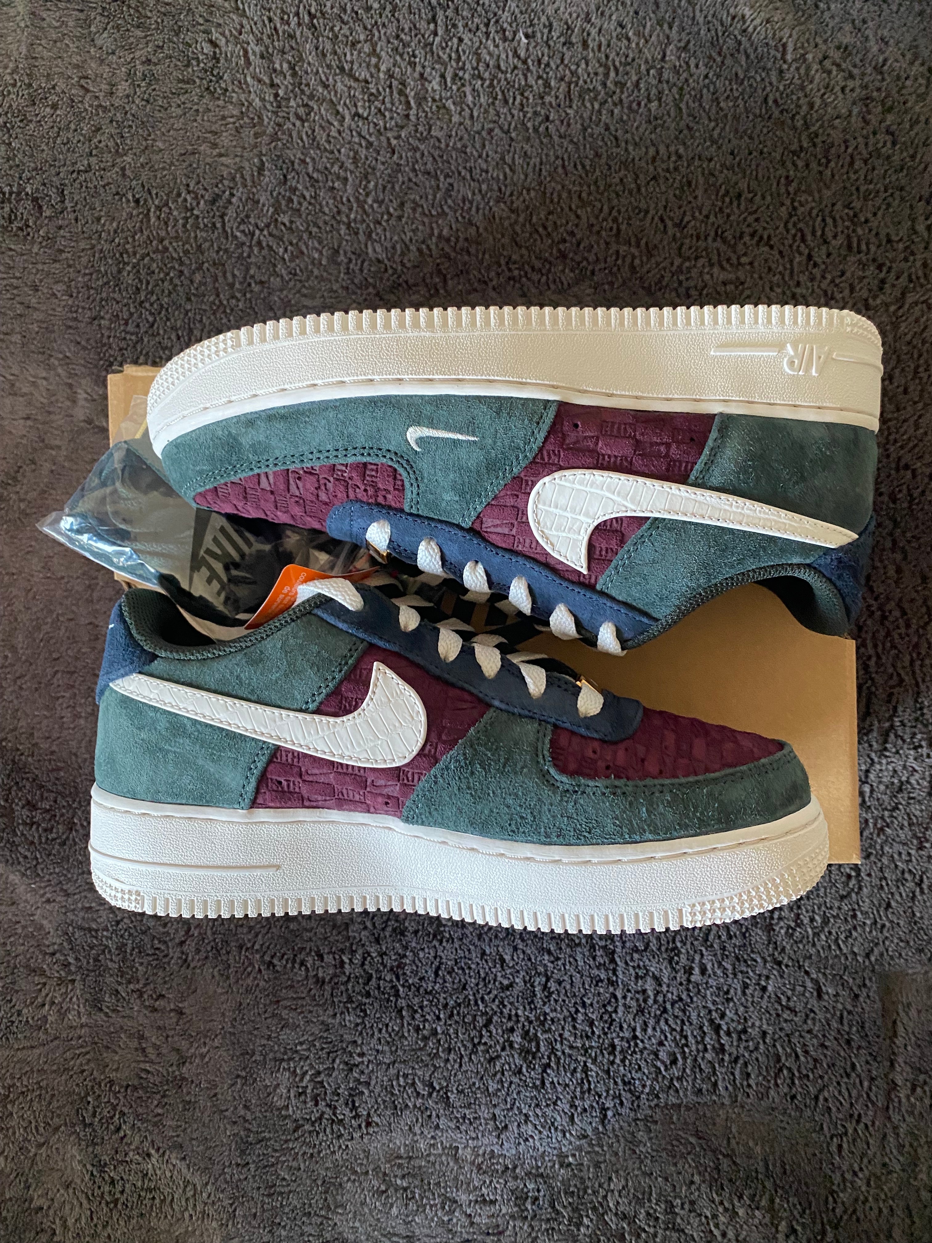 KITH × Nike GS Air Force 1 Low "Night Maroon"