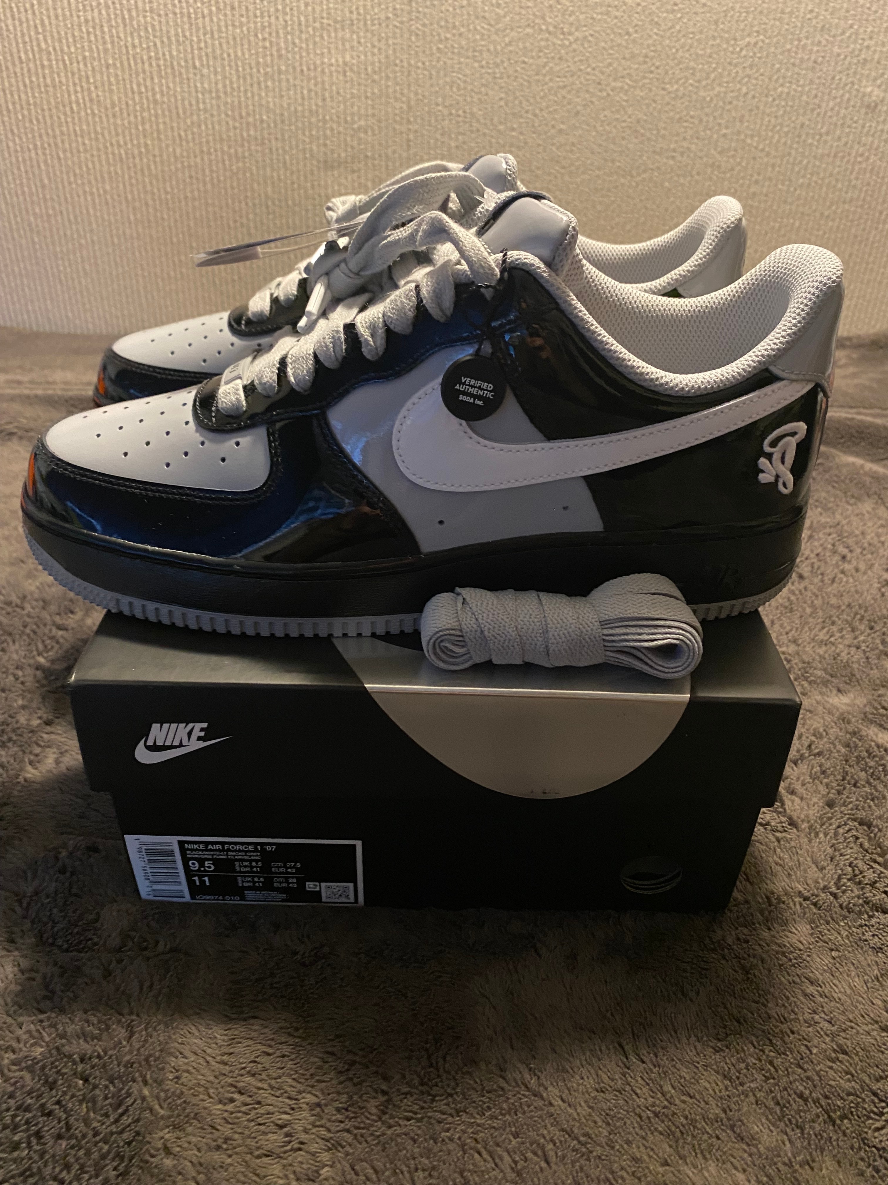 Central Cee × Nike Air Force 1 Low "Black/Light Smoke Grey"