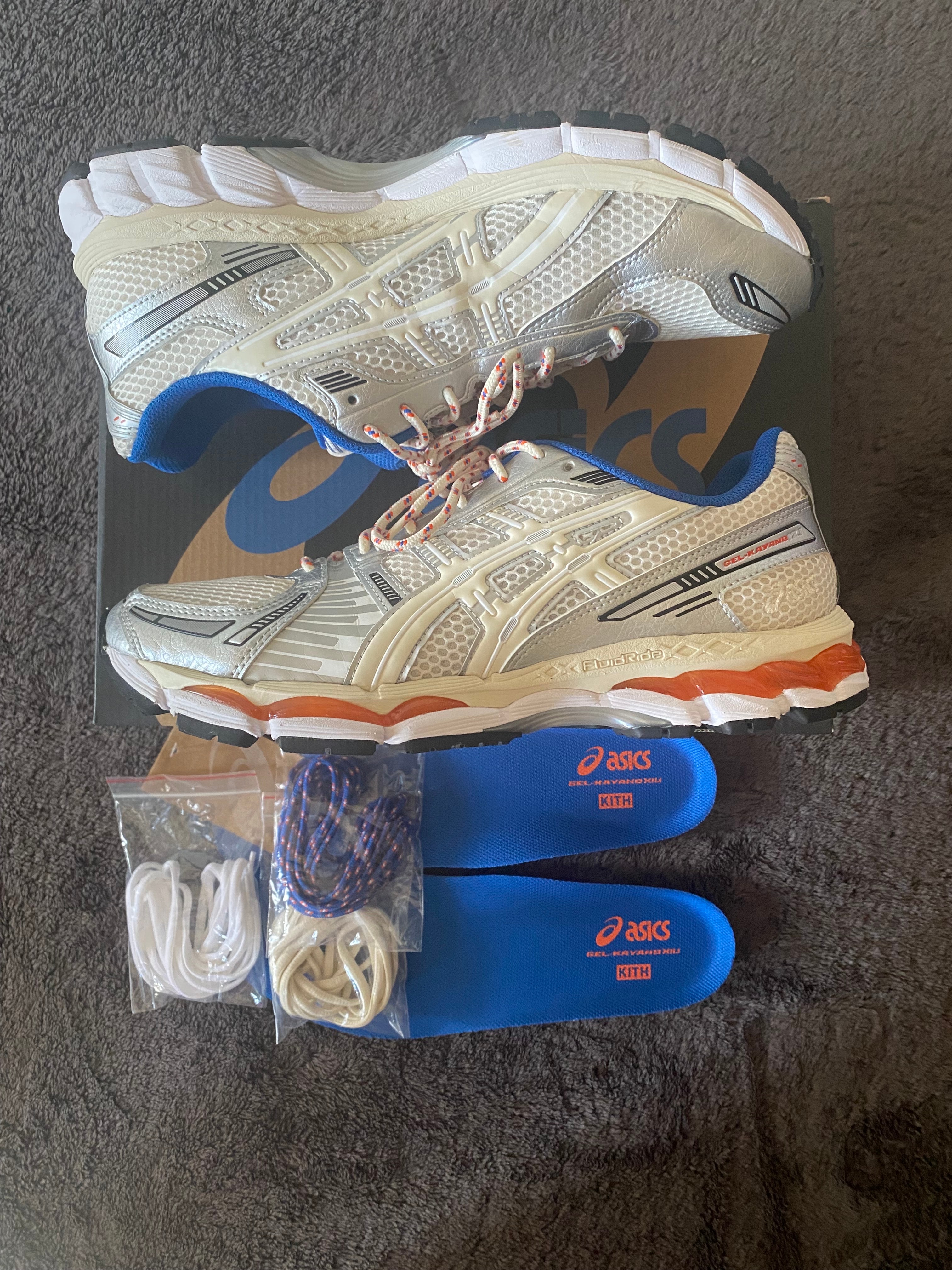 KITH Ronnie Fieg × Asics Gel-Kayano 12.1 "Cream/Multi"