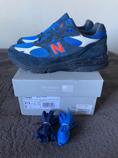 KITH × New Balance 993 Madison Square Garden "Navy/Princess Blue"