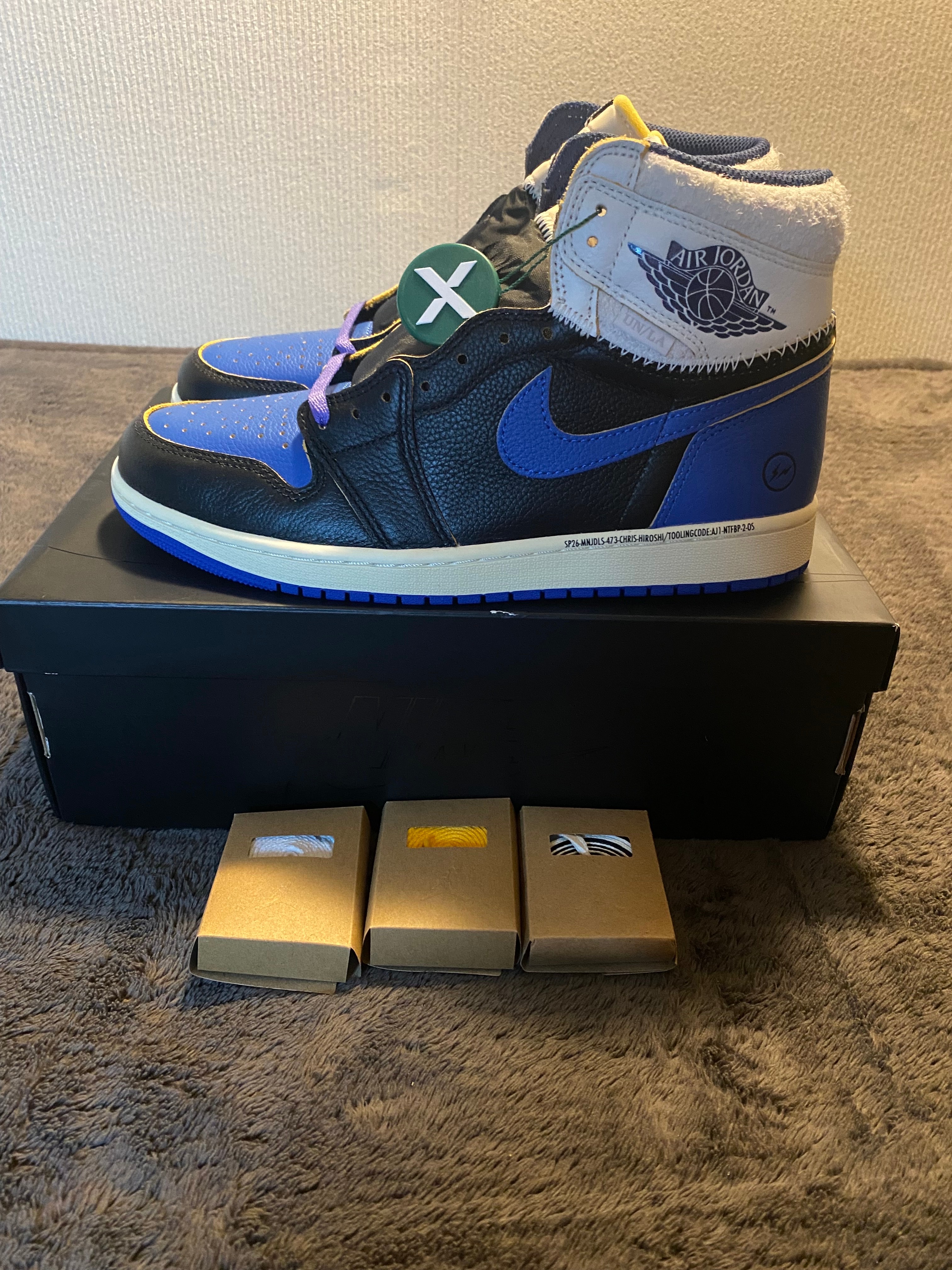 fragment design × UNION × Nike Air Jordan 1 High OG "Sport Royal"