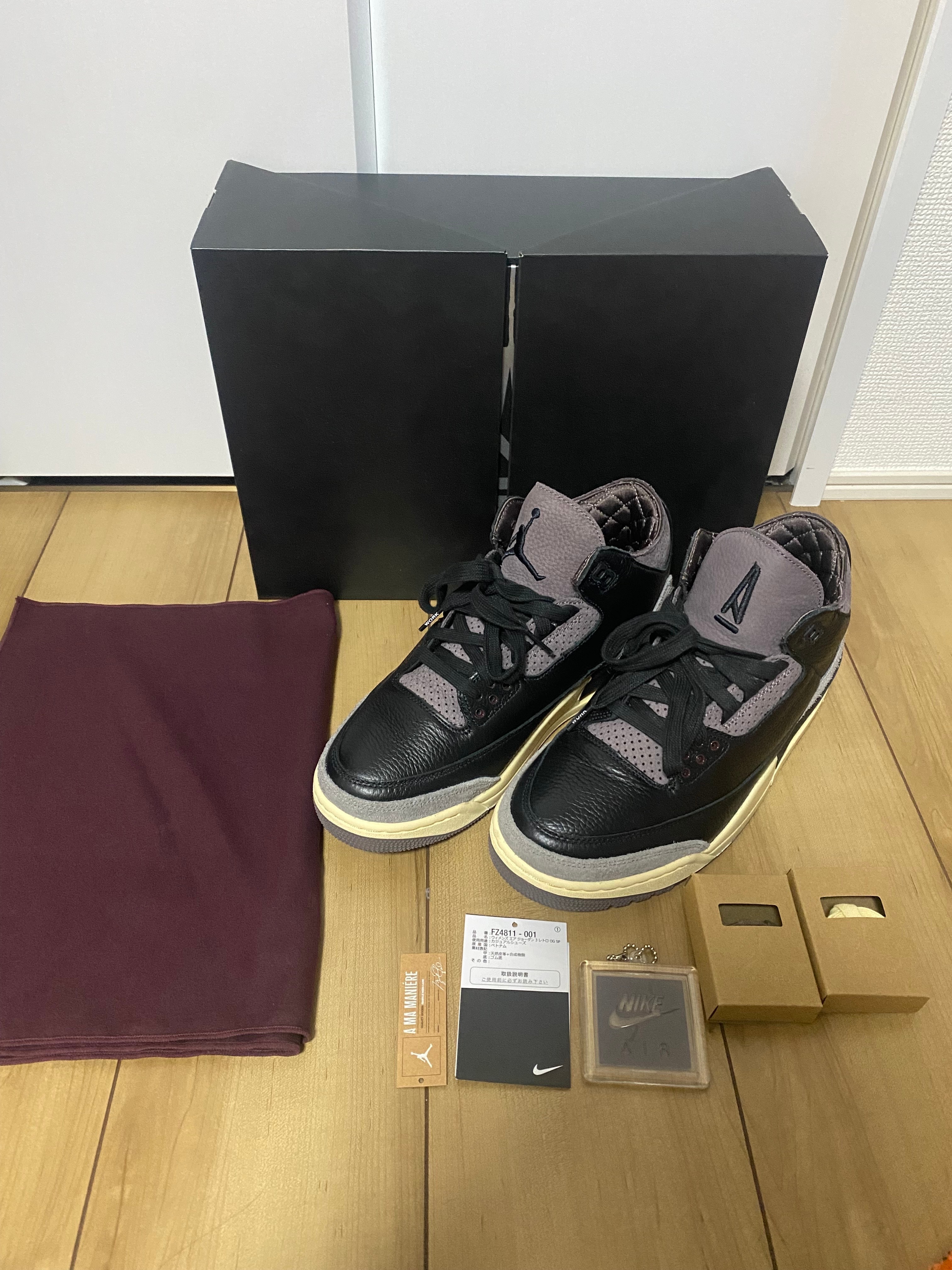 A Ma Maniere × Nike Women's Air Jordan 3 Retro OG SP "Black and Flat Pewter/WYWS"