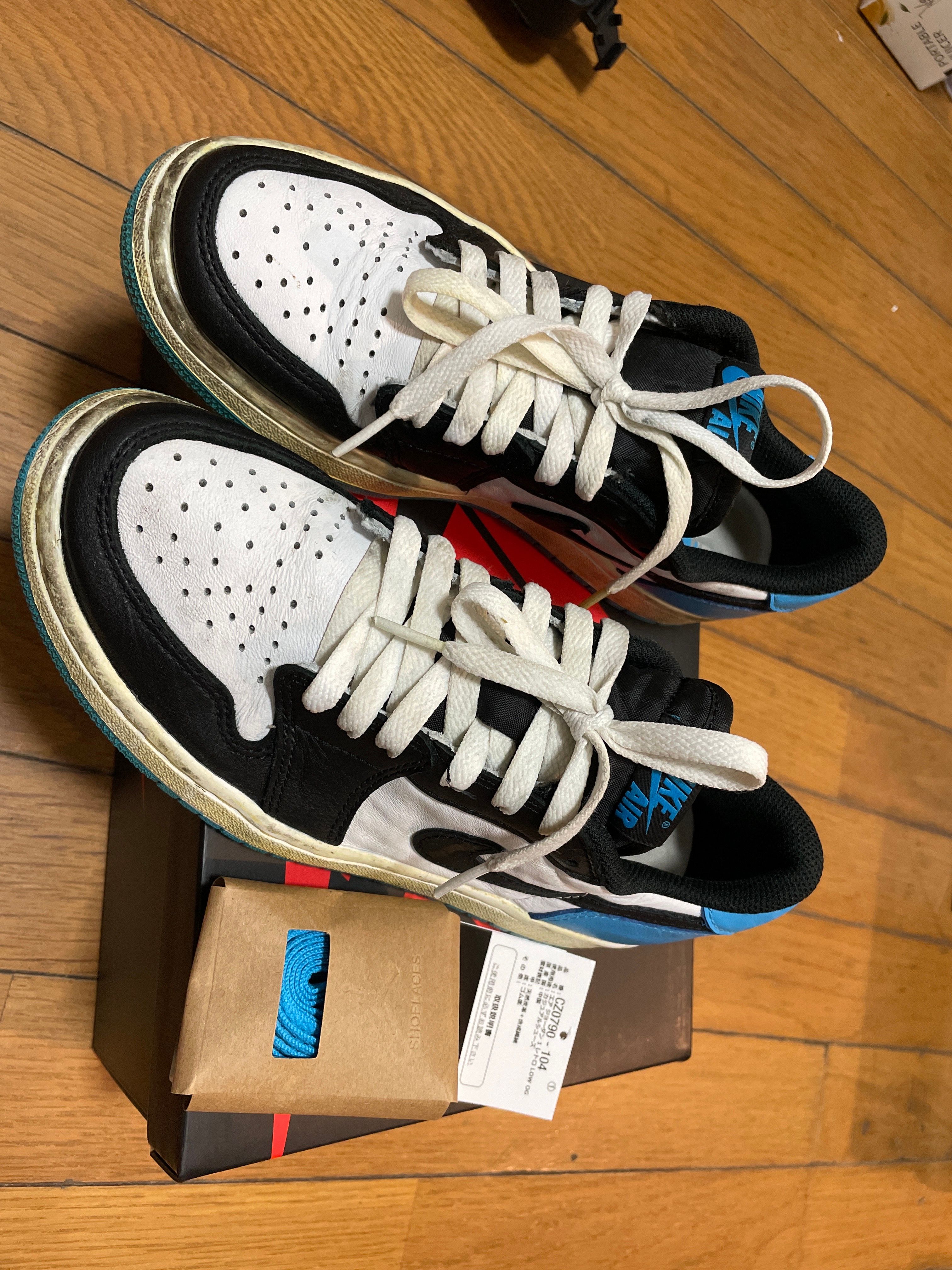 Nike Air Jordan 1 Low OG "Black and Dark Powder Blue/UNC"