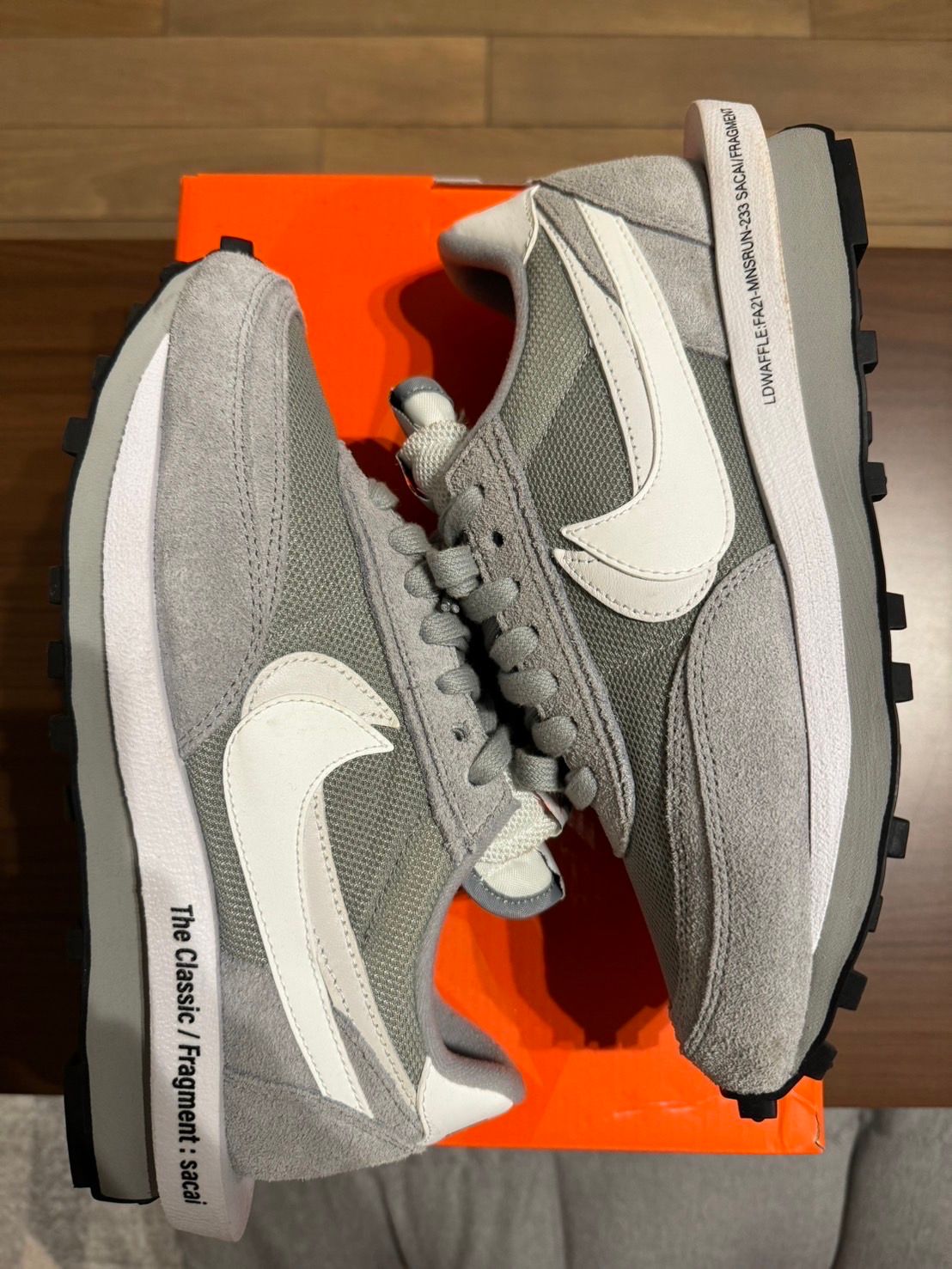 Fragment × sacai × Nike LD Waffle "Light Smoke Grey"