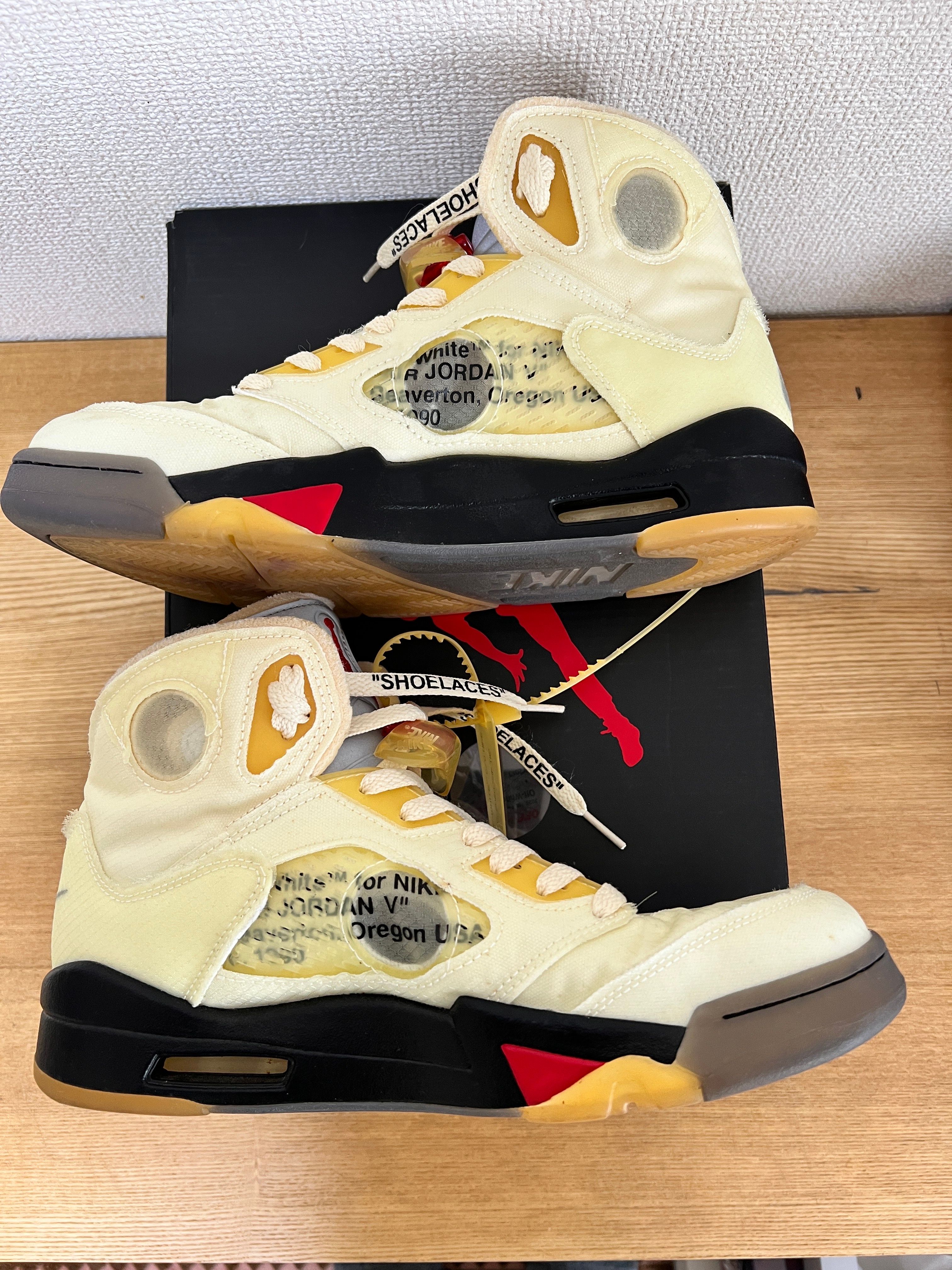 Off-White × Nike Air Jordan 5 "Sail"  