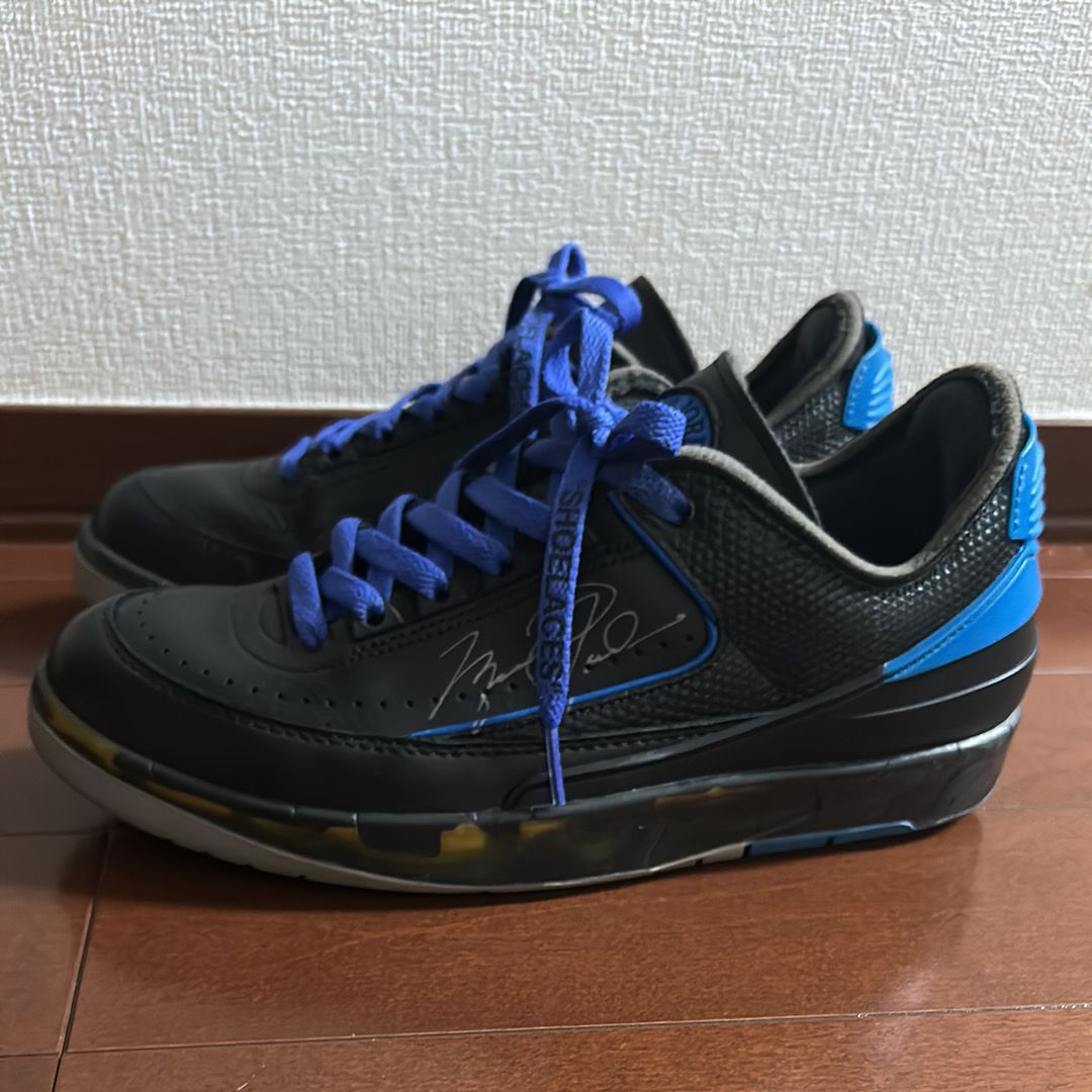 Off-White × Nike Air Jordan 2 Low "Black and Varsity Royal"