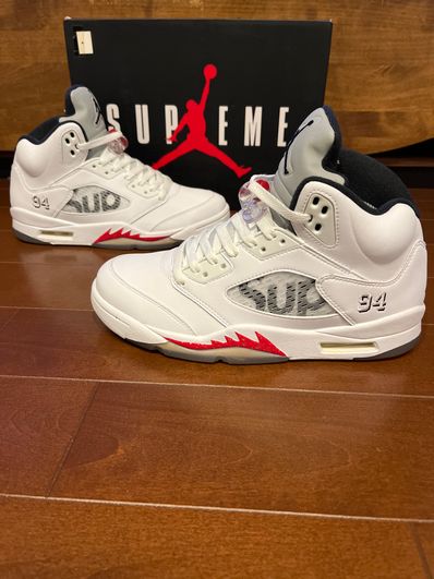Supreme × Nike Air Jordan 5 Retro "White"