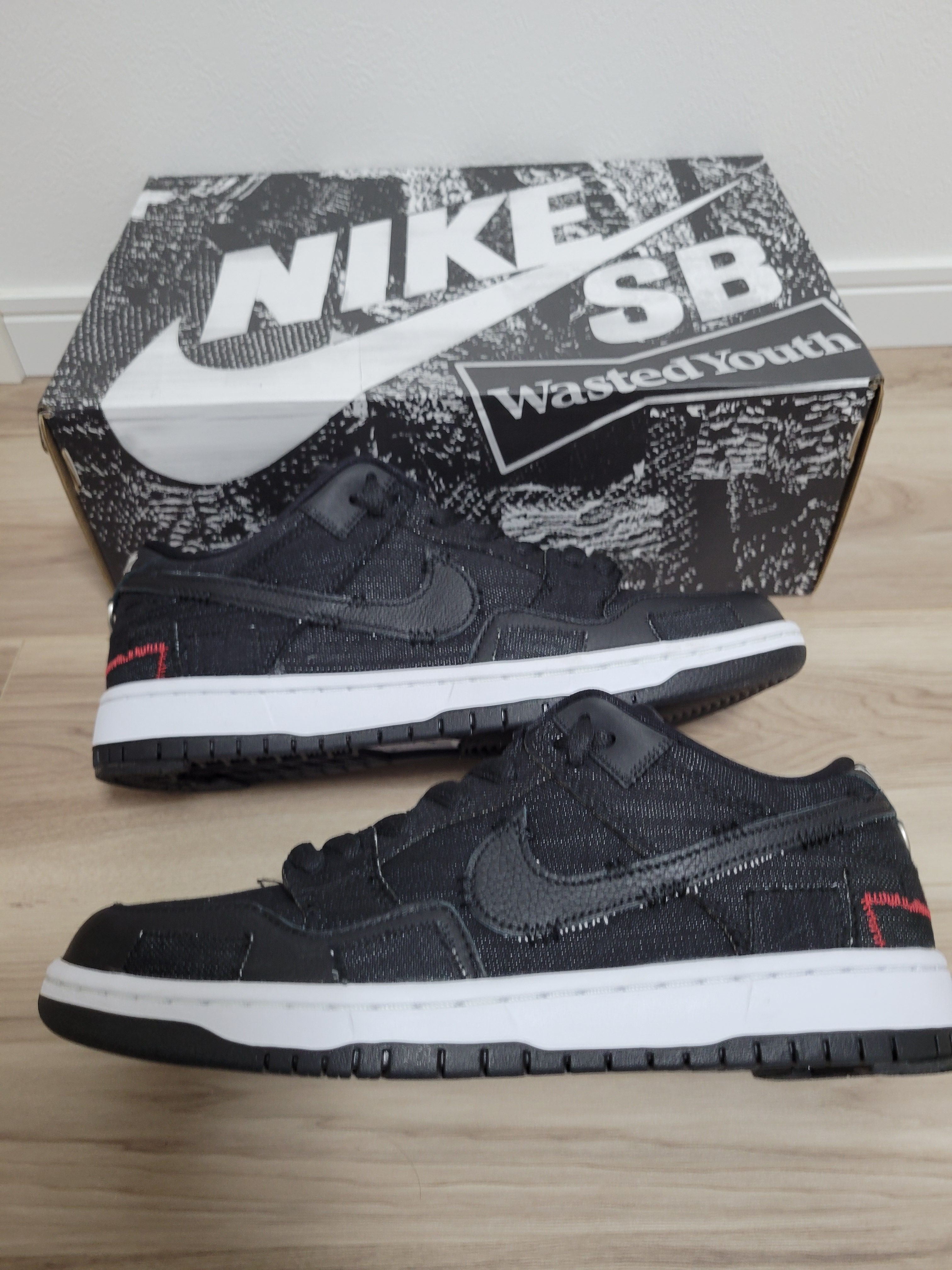 Wasted Youth × Nike SB Dunk Low "Black Denim"(Special Box) / VERDY