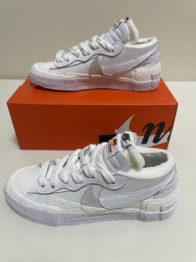 sacai × Nike Blazer Low "White Patent Leather"