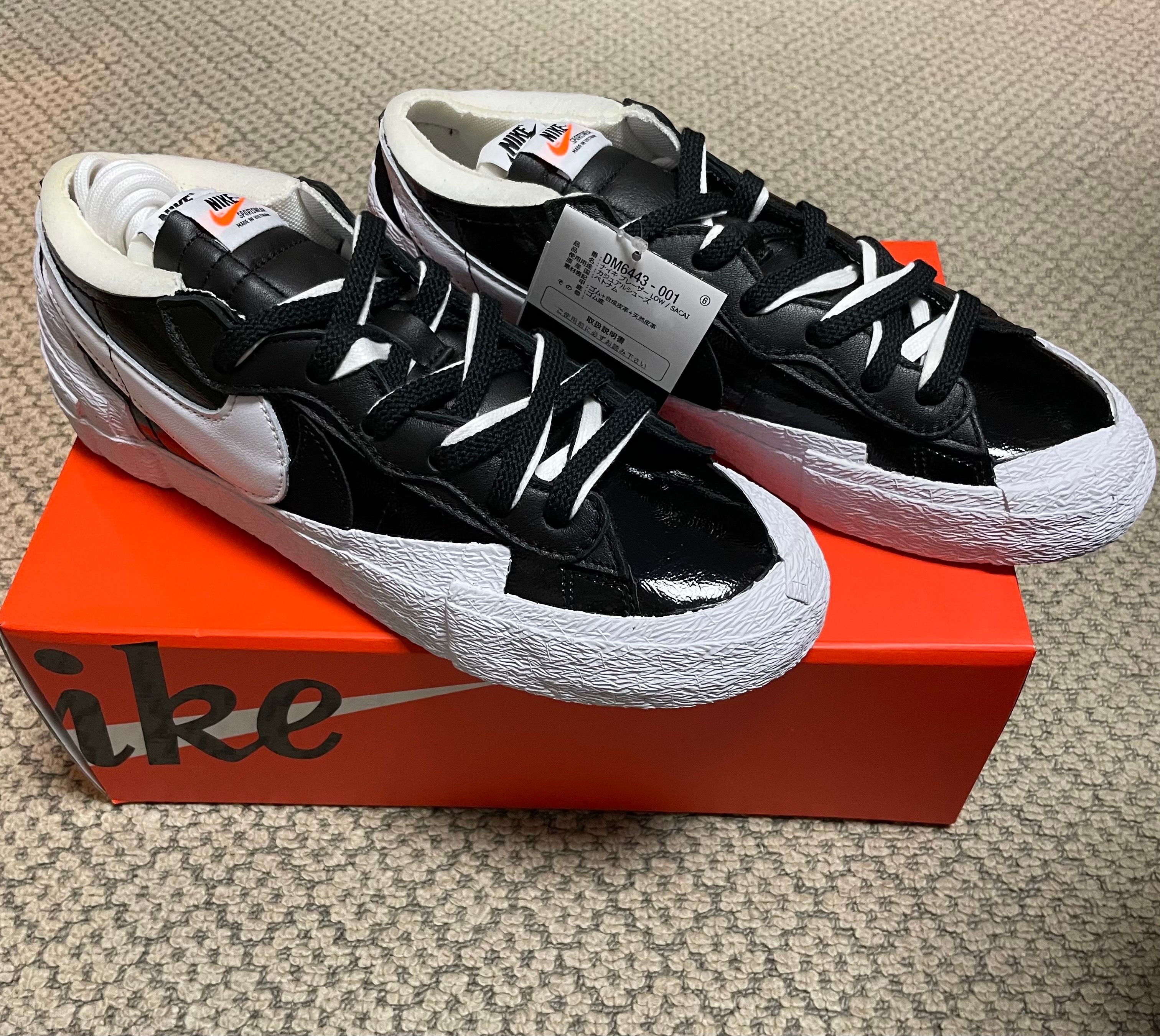 sacai × Nike Blazer Low "Black Patent Leather"