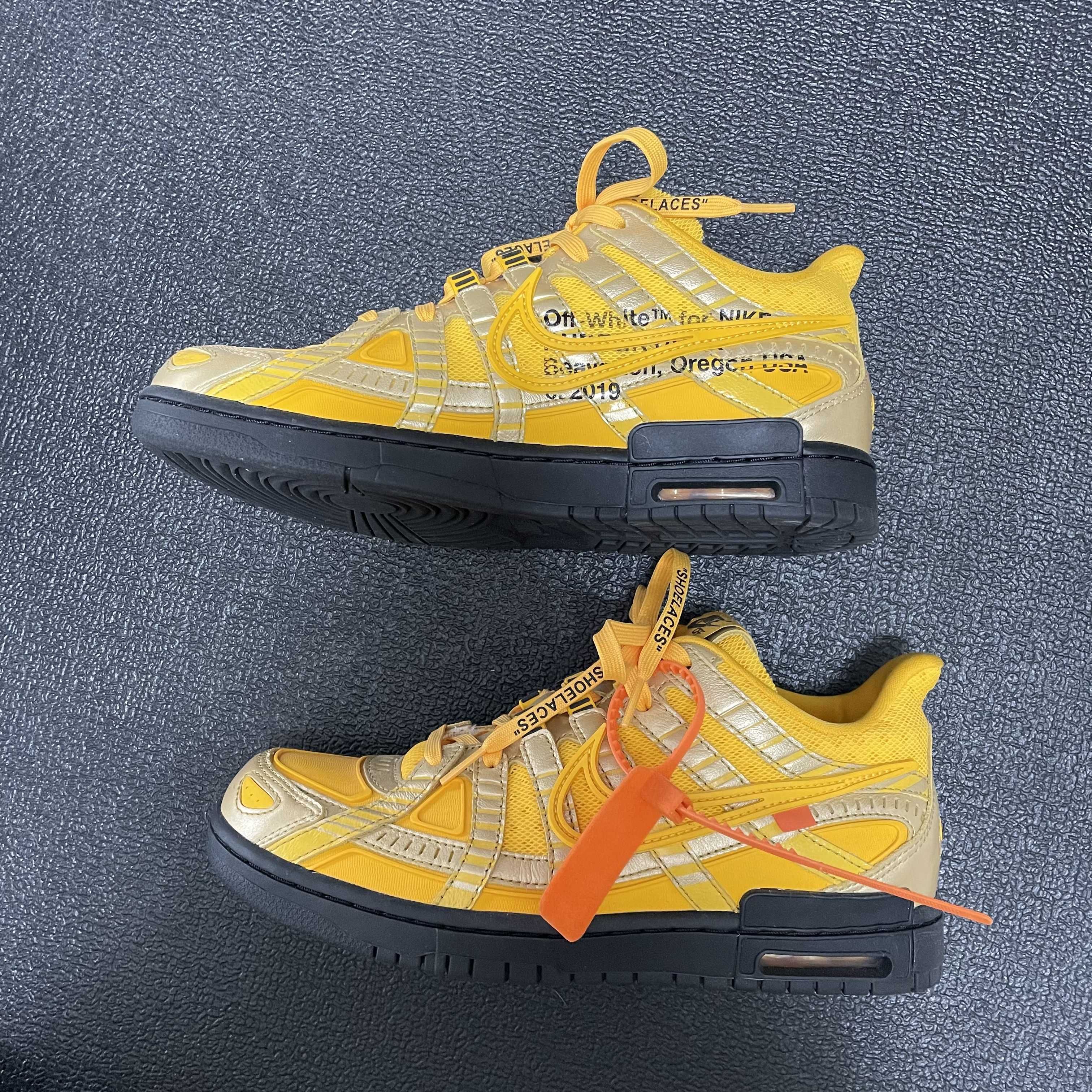 Off-White × Nike Air Rubber Dunk "University Gold"