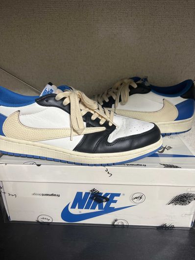 Travis Scott × fragment design × Nike Air Jordan 1 Low OG SP "Military Blue"