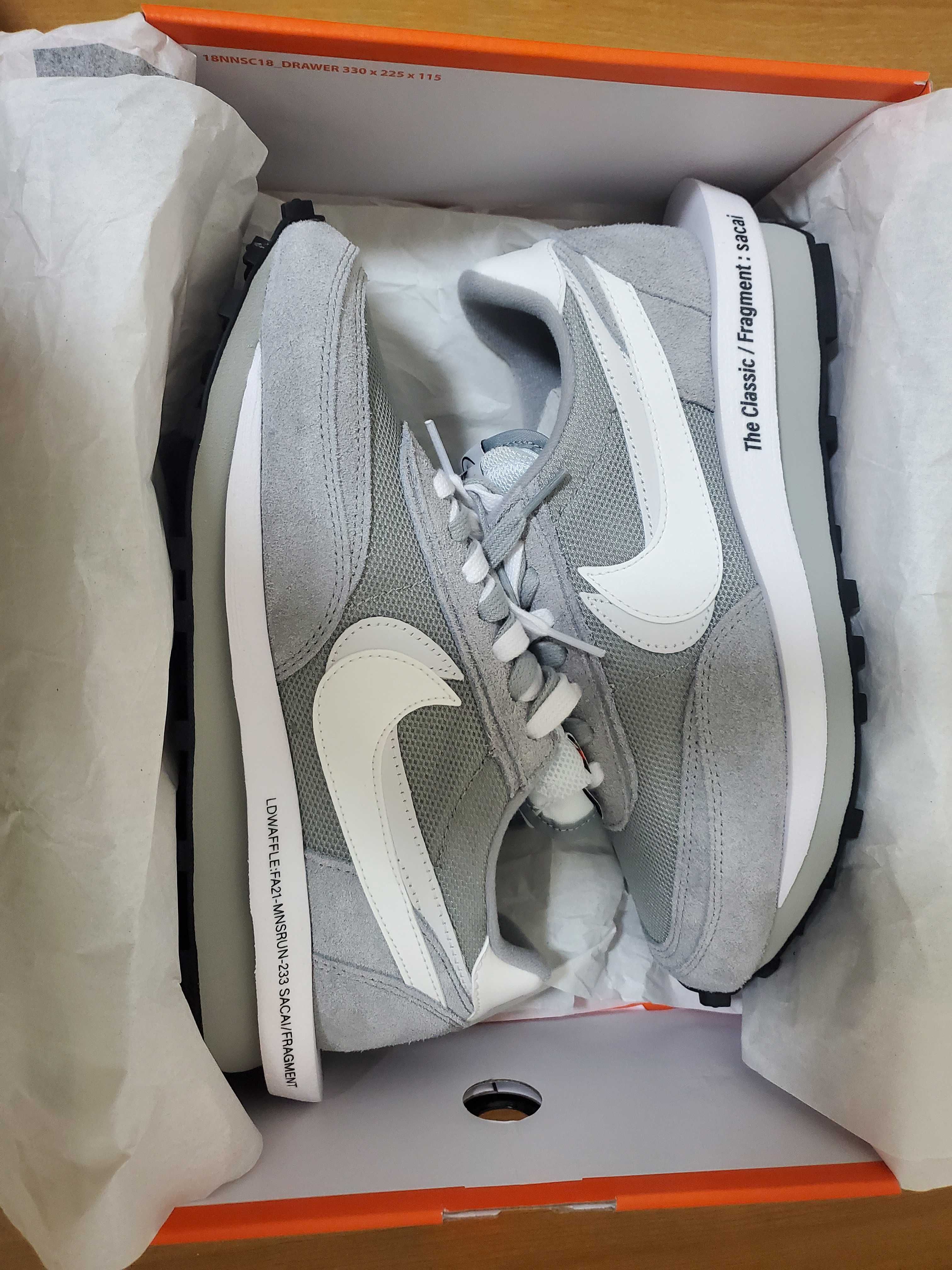 Fragment × sacai × Nike LD Waffle "Light Smoke Grey"