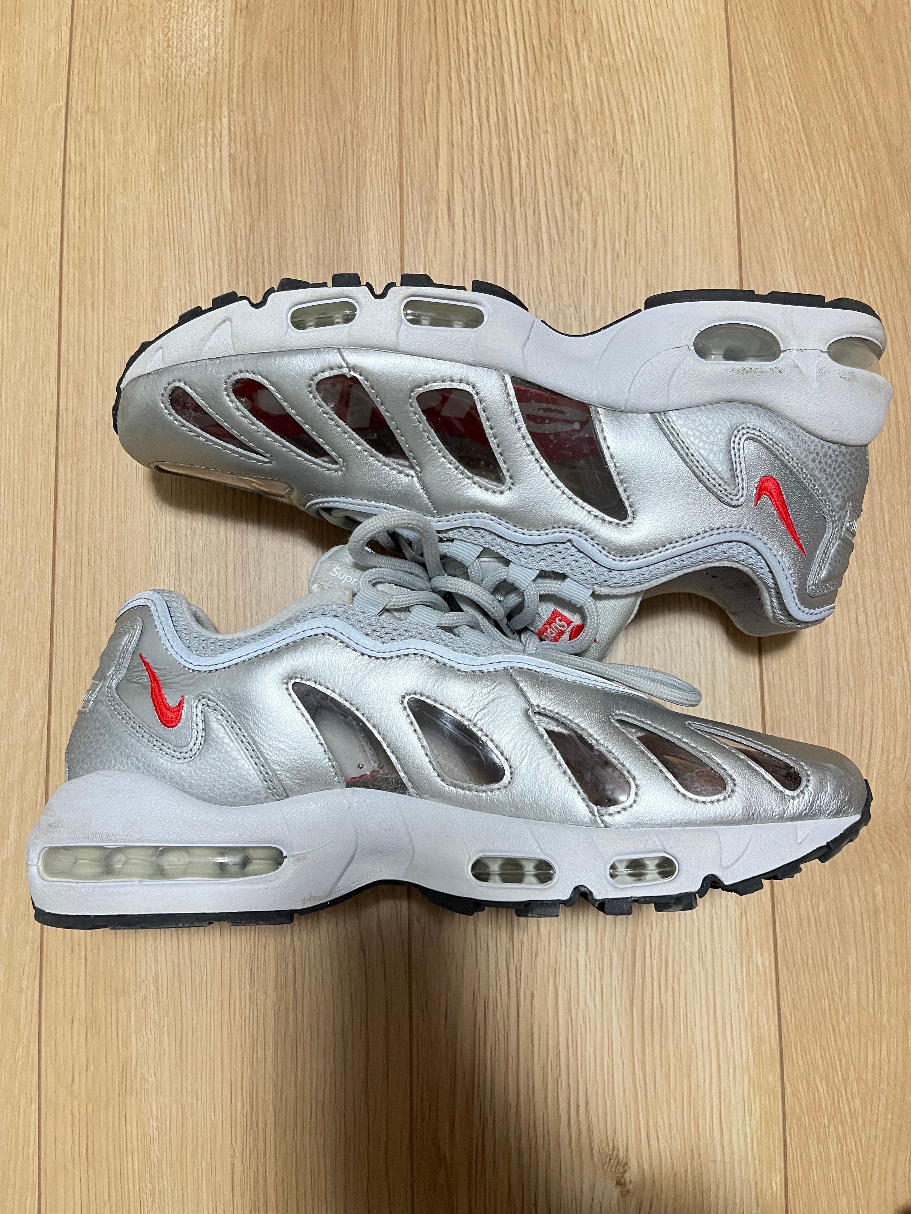 Supreme × Nike Air Max 96 "Metallic Silver/Speed Red/Clear"