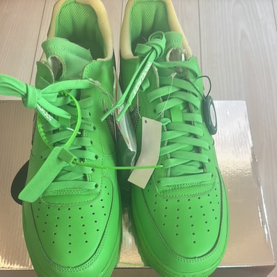 Off-White × Nike Air Force 1 Low "Brooklyn/Light Green Spark"