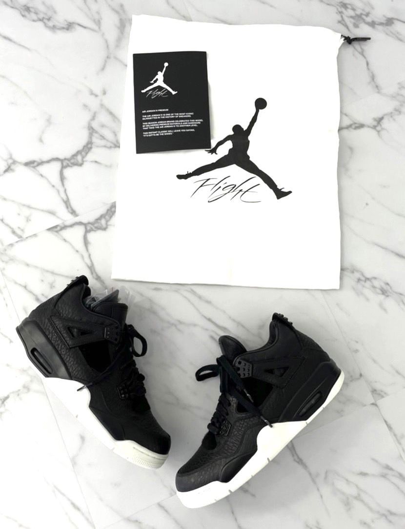NIKE AIR JORDAN 4 RETRO PONY HAIR BLACK